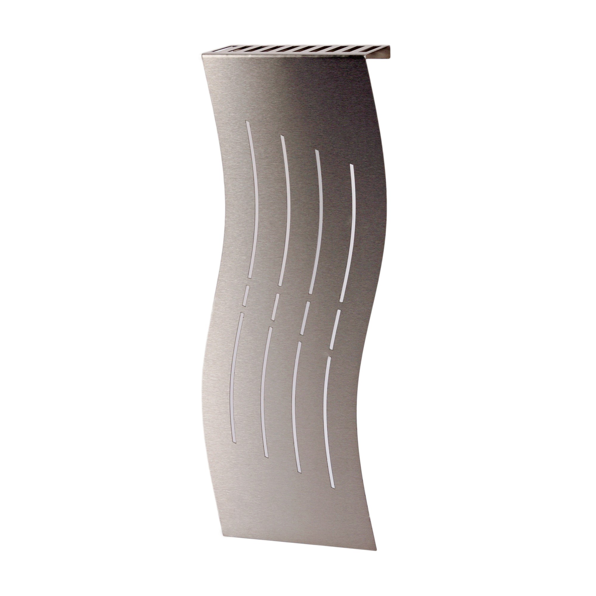 Heizkörperverkleidung 60 x 20cm Design Wave Edelstahl (1 Stück) SZAGATO Heizungsverkleidung Verkleidung Heizkörper Abdeckung für Heizkörper