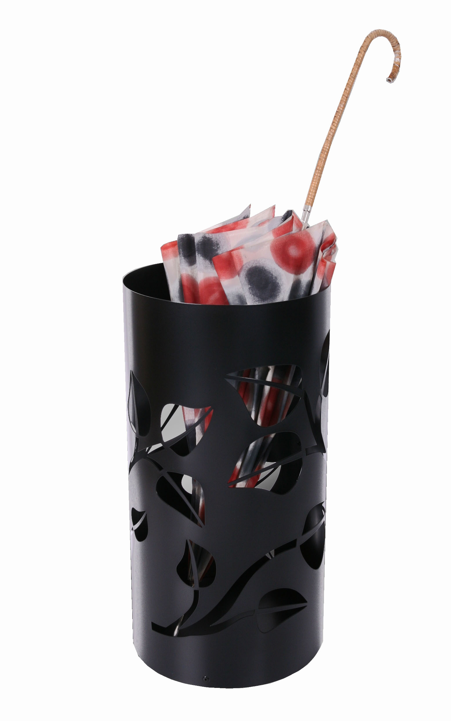 Schirmständer Design Leaves 49xØ23cm schwarz SZAGATO Made in Germany moderner Regenschirmständer groß Schirmhalter Regenschirmhalter Design