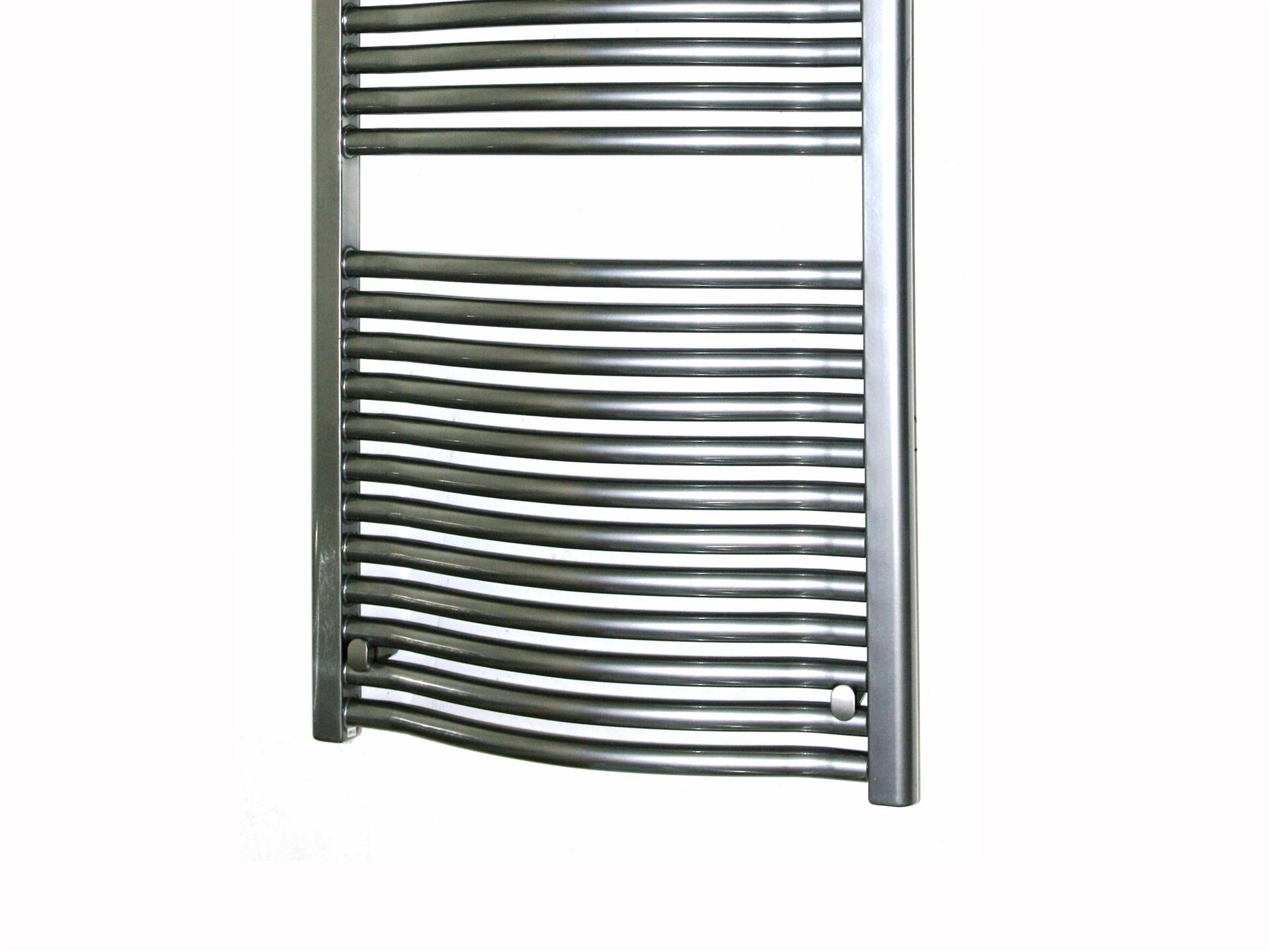 BADHEIZKÖRPER Design Mannheim 1 77x60cm 682 Watt Edelstahloptik SZAGATO Handtuchheizkörper mit Seitenanschluss Handtuchwärmer mit Seitenanschluss