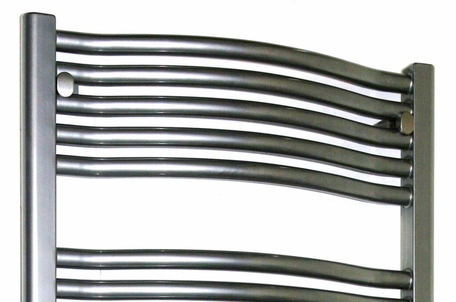 BADHEIZKÖRPER Design Mannheim 1 77x60cm 682 Watt Edelstahloptik SZAGATO Handtuchheizkörper mit Seitenanschluss Handtuchwärmer mit Seitenanschluss