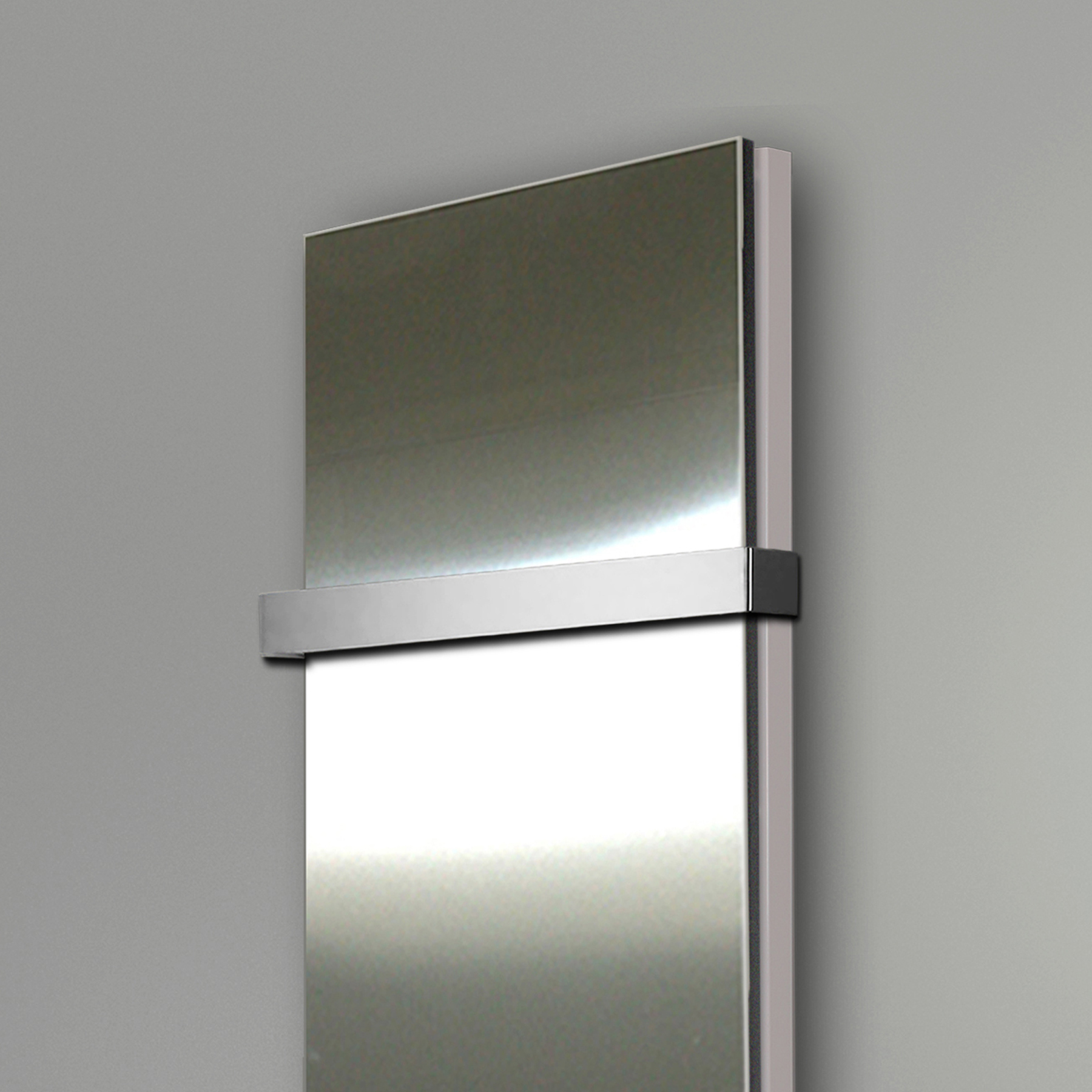 BADHEIZKÖRPER Design Mirror 6 180x47cm 1964 Watt Edelstahl matt (+2 Halter 50mm) SZAGATO Designheizkörper Handtuchheizkörper mit Mittelanschluss