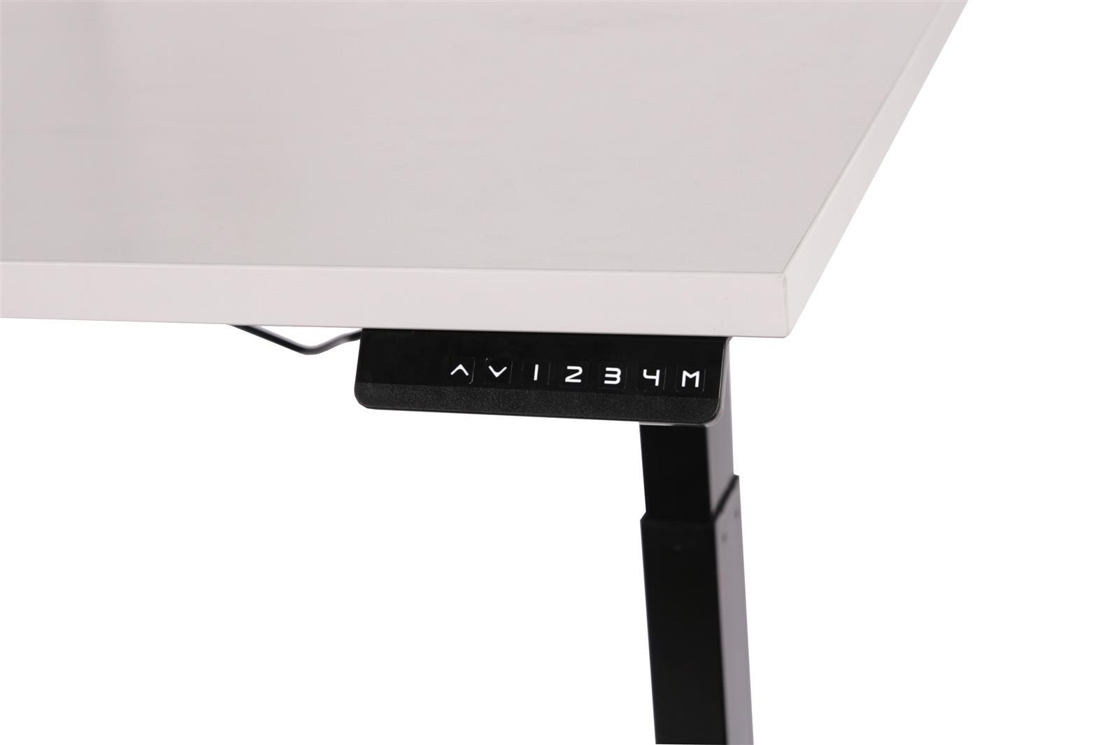 Gestell höhenverstellbarer Schreibtisch 118x70x62-127cm schwarz für Platten von 120-180cm mit Memory-Funktion SZAGATO höhenverstellbarer Schreibti