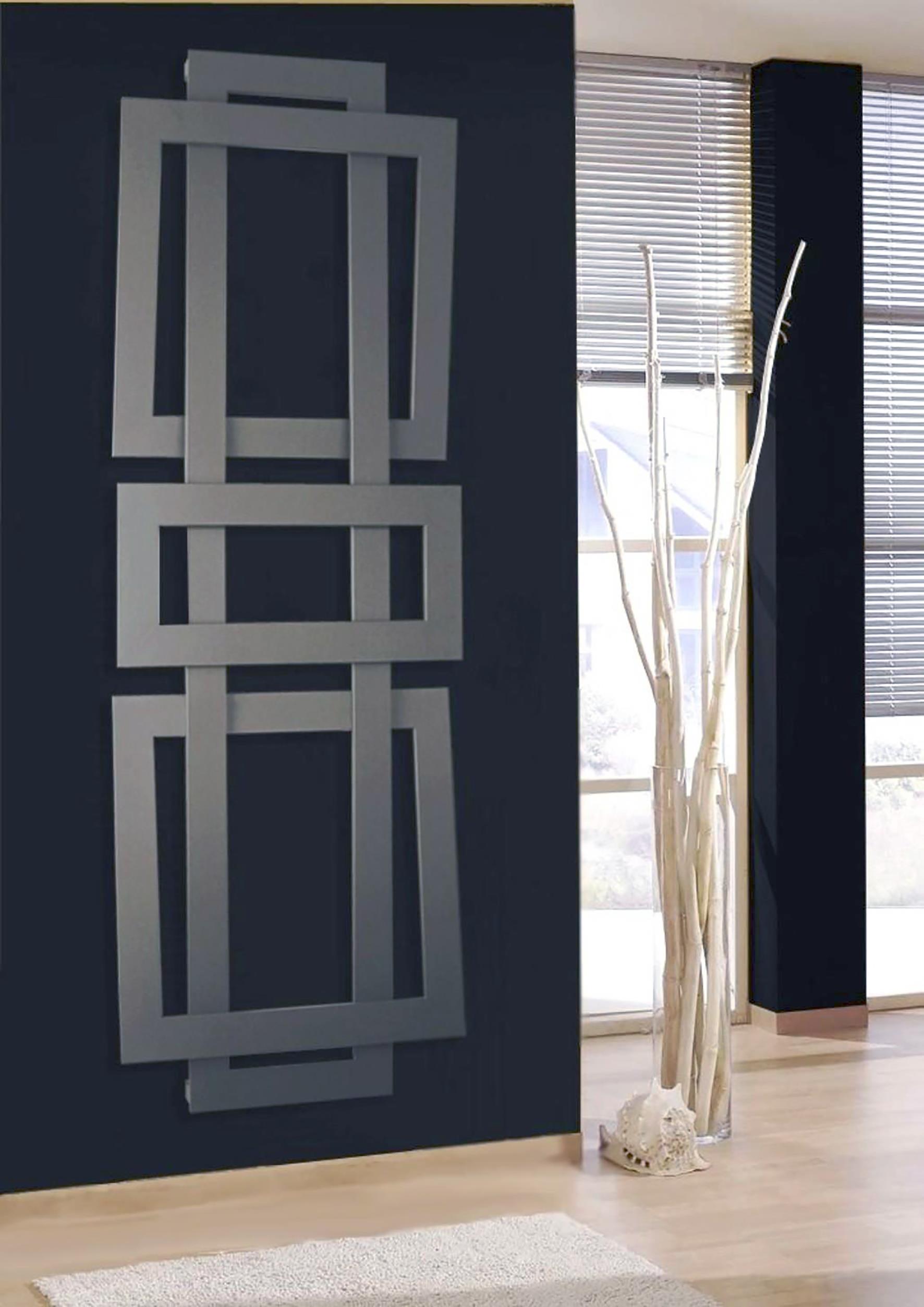 BADHEIZKÖRPER Design ART II (breite Version) 180x60cm 1019 Watt anthrazit moonstone SZAGATO Handtuchheizkörper mit Mittelanschluss Handtuchwärmer