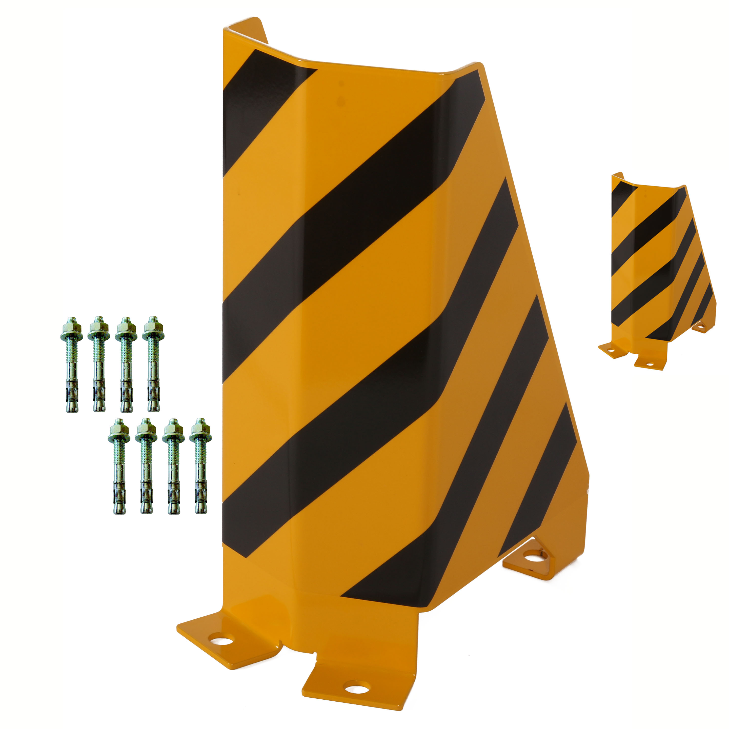 Rammschutz U-Profil SET (2 Stück) 400x155x240x155x4 mm + 8 x Dübel SZAGATO Regal Anfahrschutz Regale Rammschutzbügel Anfahrschutzecke Rammschutzecke