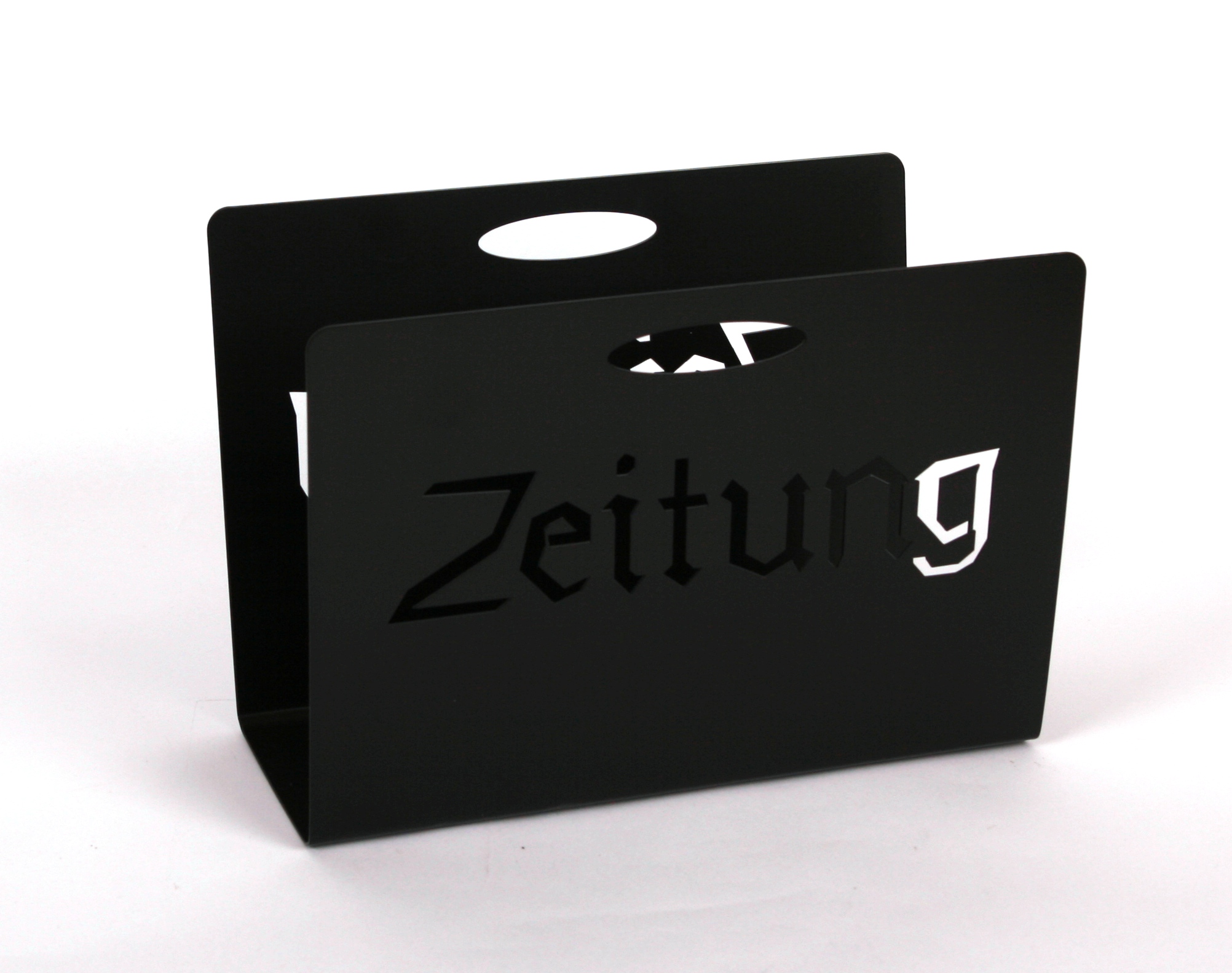 Zeitungsständer Classic 23x32x12cm schwarz SZAGATO Made in Germany  Zeitschriftenständer Metall Zeitschriftenhalter Zeitungshalter modern