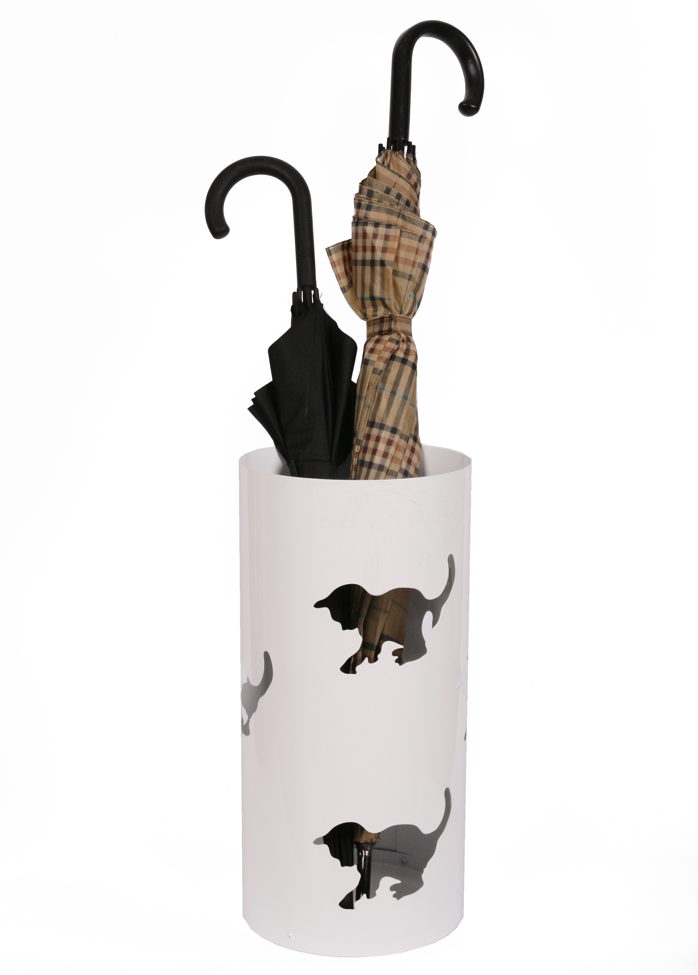 Schirmständer Katze 49xØ23cm weiß SZAGATO Made in Germany moderner Regenschirmständer groß Schirmhalter Regenschirmhalter Design