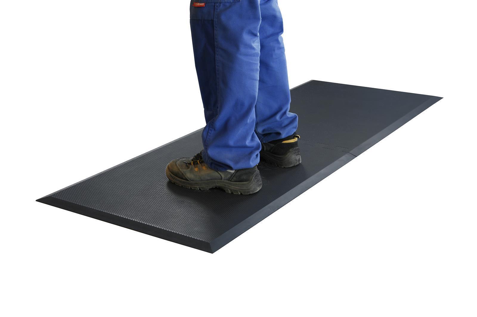 Arbeitsplatzmatte Gummi Rundnoppe 94x64x1,4cm schwarz SZAGATO Arbeitsplatzmatte Anti Ermüdungsmatten Steharbeitsplatz Arbeitsplatzmatten