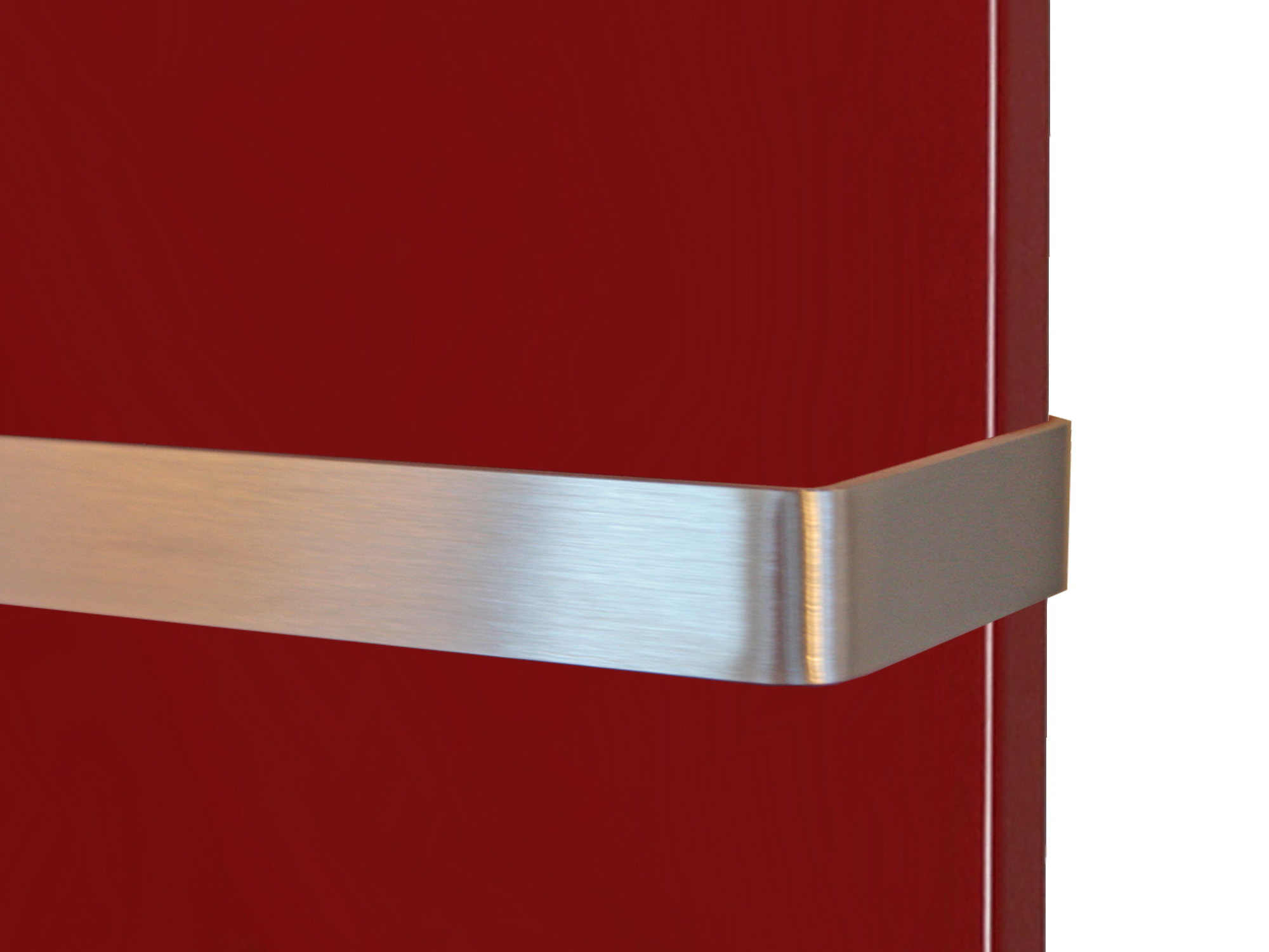 BADHEIZKÖRPER Design Mirror Steel 3 180x47cm 1118 Watt rot (RAL 3004) (+2 Halter 50mm) SZAGATO Designheizkörper mit Mittelanschluss Handtuchwärmer