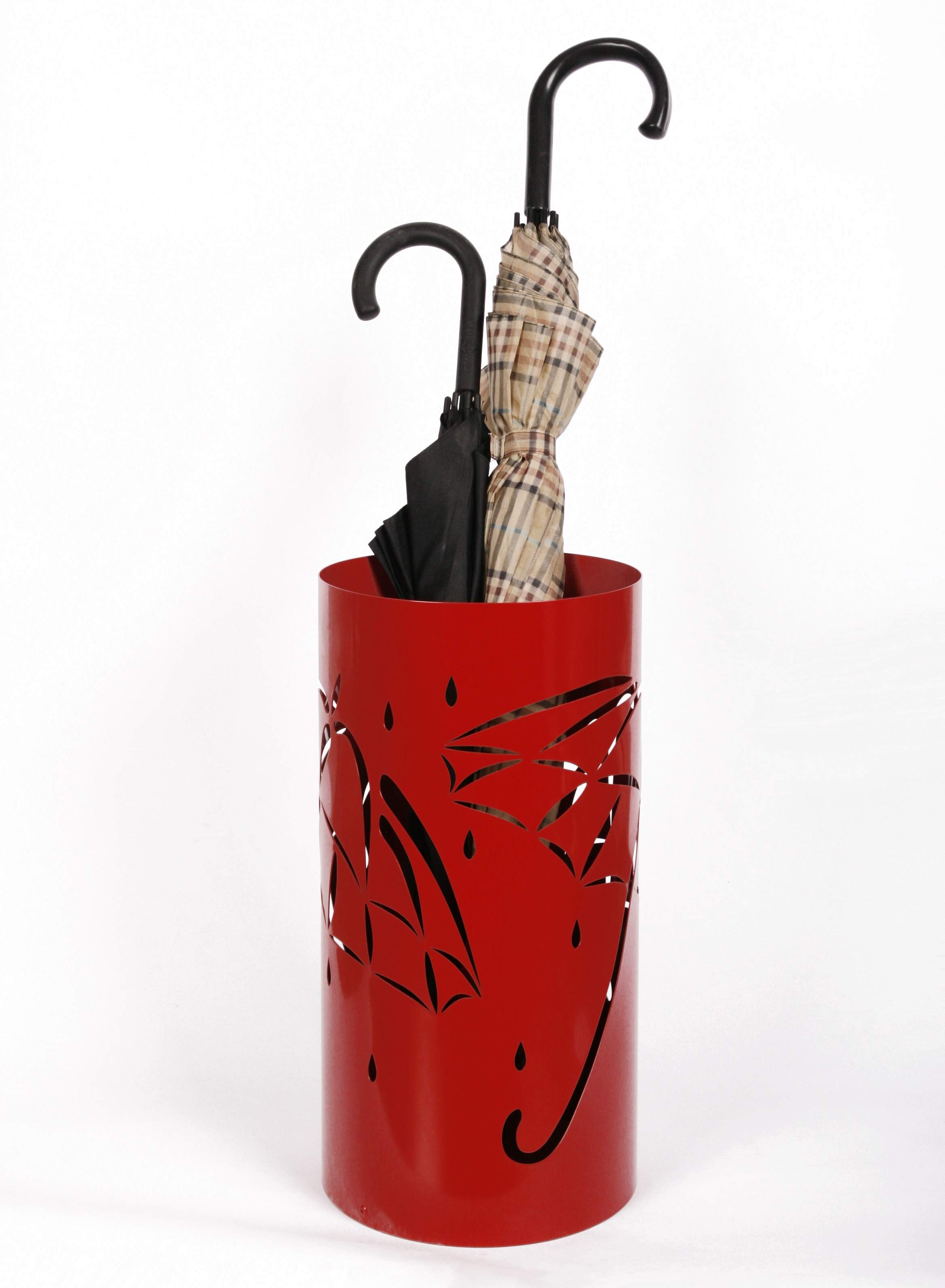 Schirmständer Design Umbrella open 49xØ23cm rot SZAGATO Made in Germany moderner Regenschirmständer groß Schirmhalter Regenschirmhalter Design