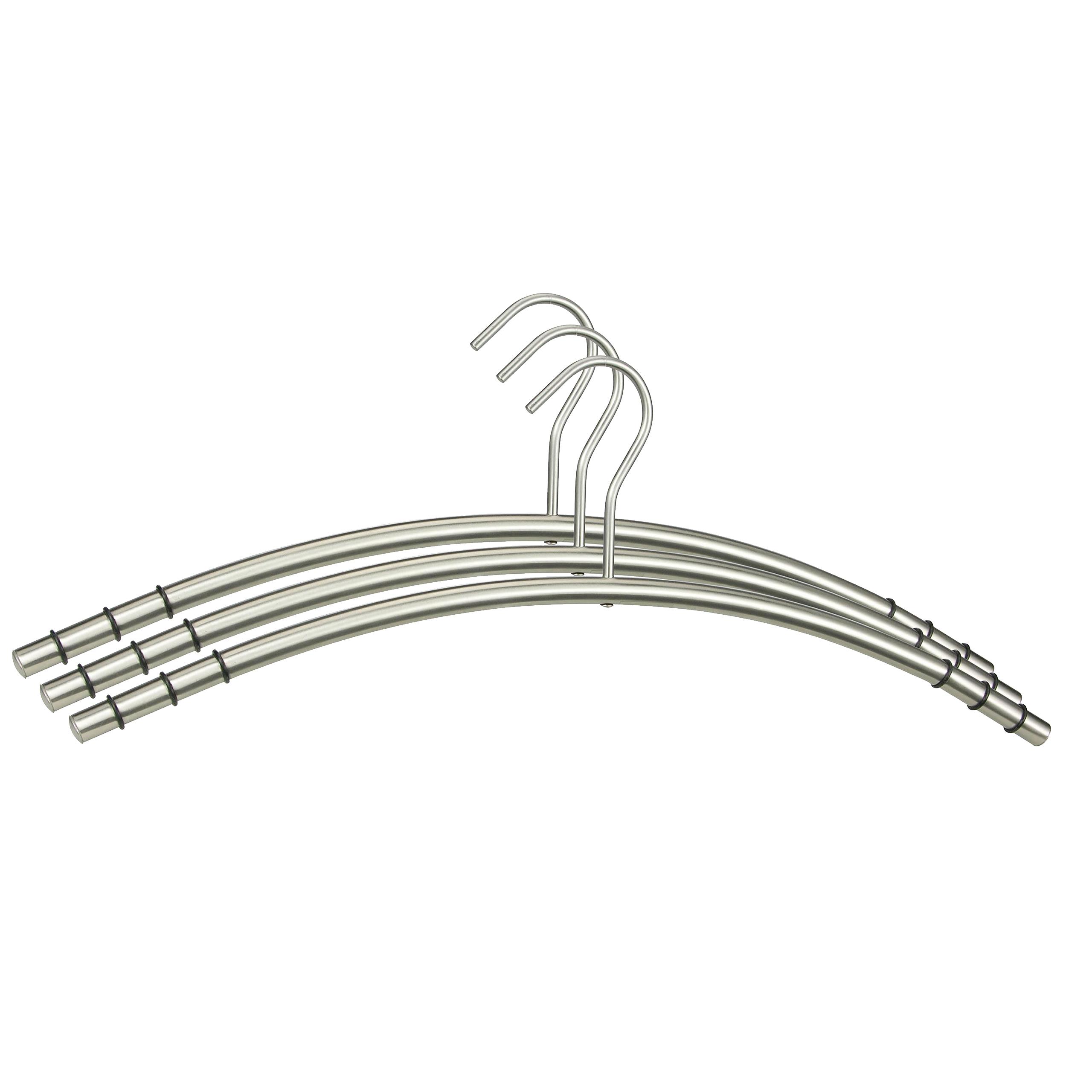 Kleiderbügel Edelstahl VE=6 Stück SZAGATO Edelstahl Kleiderbügel modern Hosenbügel Design Kleiderbügel Metall Hänger Garderobenbügel hochwertig