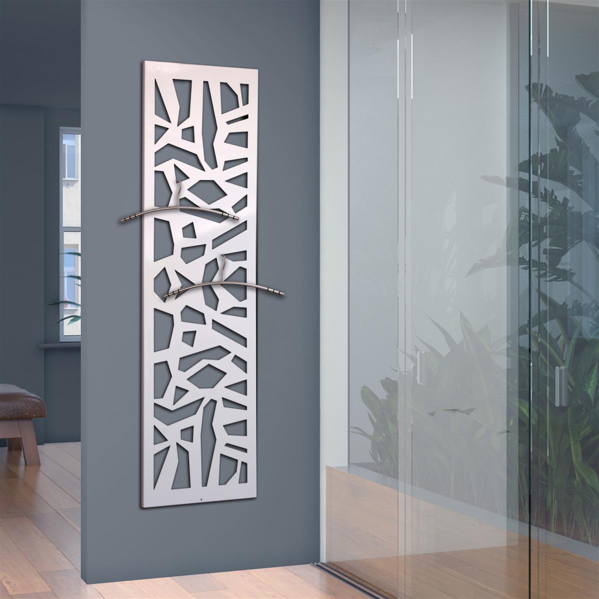 Wandgarderobe Design Mosaik 140x40cm weiß SZAGATO kaufen