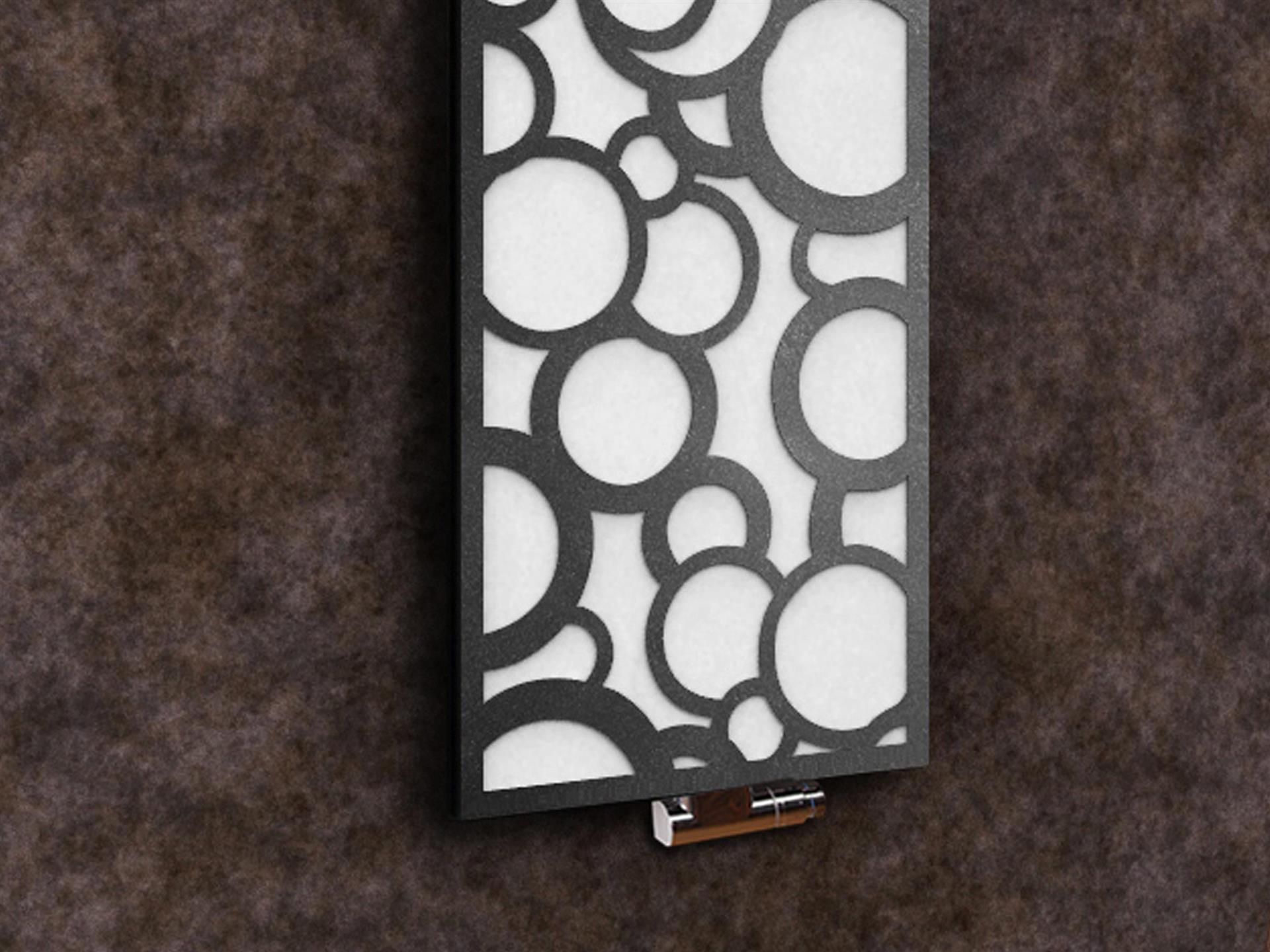BADHEIZKÖRPER Design Kreta 2 120x47cm 799Watt weiß anthrazit - moonstone (+1 Halter 15mm) SZAGATO Designheizkörper mit Mittelanschluss Handtuchwärmer