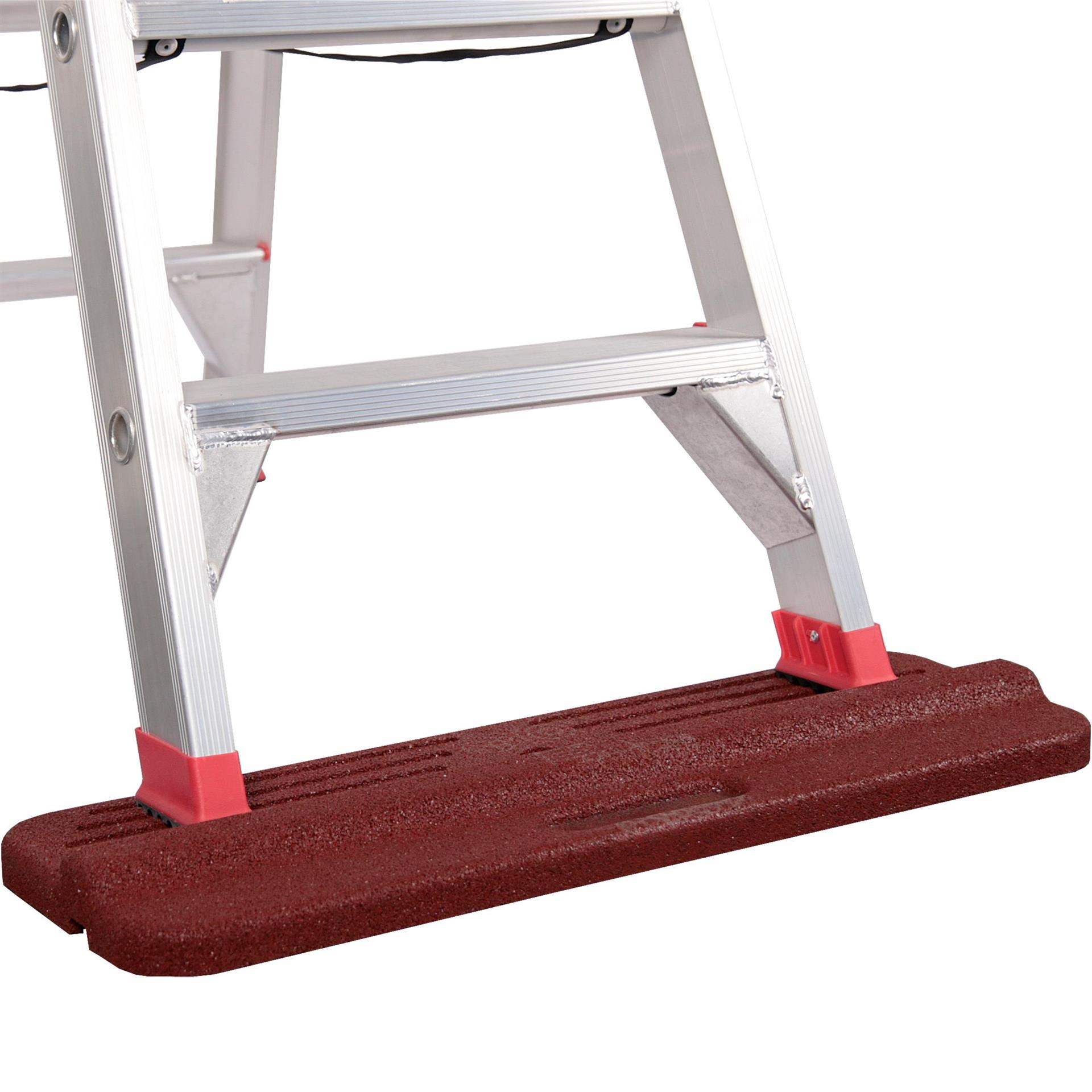 Leitermatte Anti-Rutschmatte LxBxH 75x25x5cm rot SZAGATO Gummi Antirutschmatte Leitern Leitermatte Gummimatte für Leitern Sicherung aus Gummigranulat