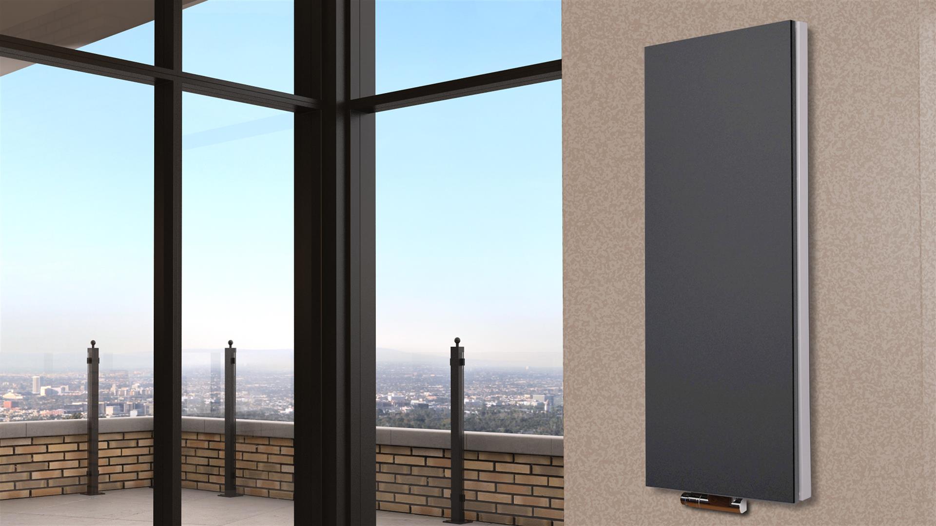 BADHEIZKÖRPER Design Mirror Steel 5 120x47cm 1458 Watt anthrazit SZAGATO Designheizkörper Handtuchheizkörper mit Mittelanschluss Handtuchwärmer