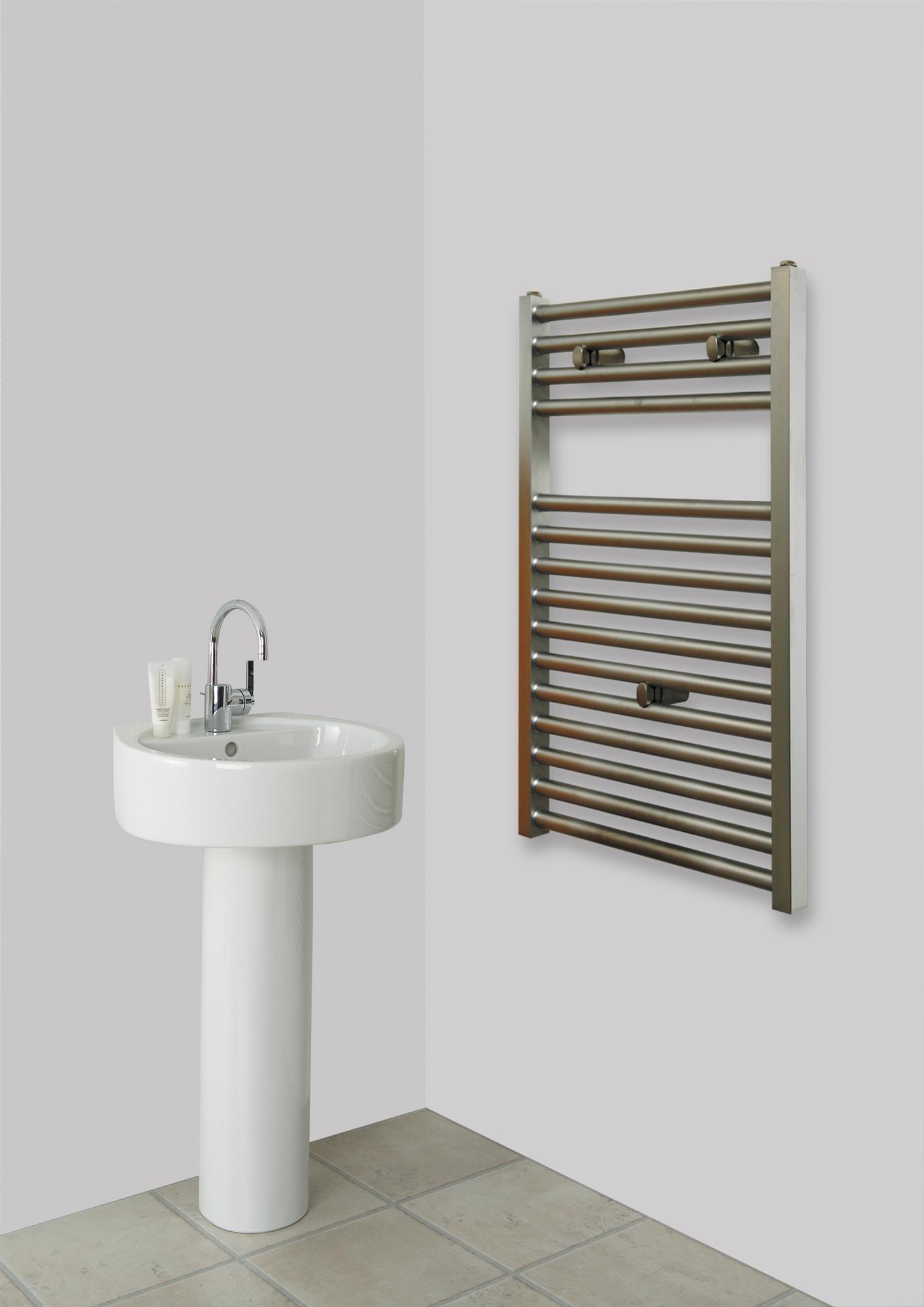 BADHEIZKÖRPER Design Hamburg 1 77x60 cm 581 Watt SZAGATO Design Heizkörper Handtuchheizkörper Seitenanschluss Handtuchwärmer mit Seitenanschluss