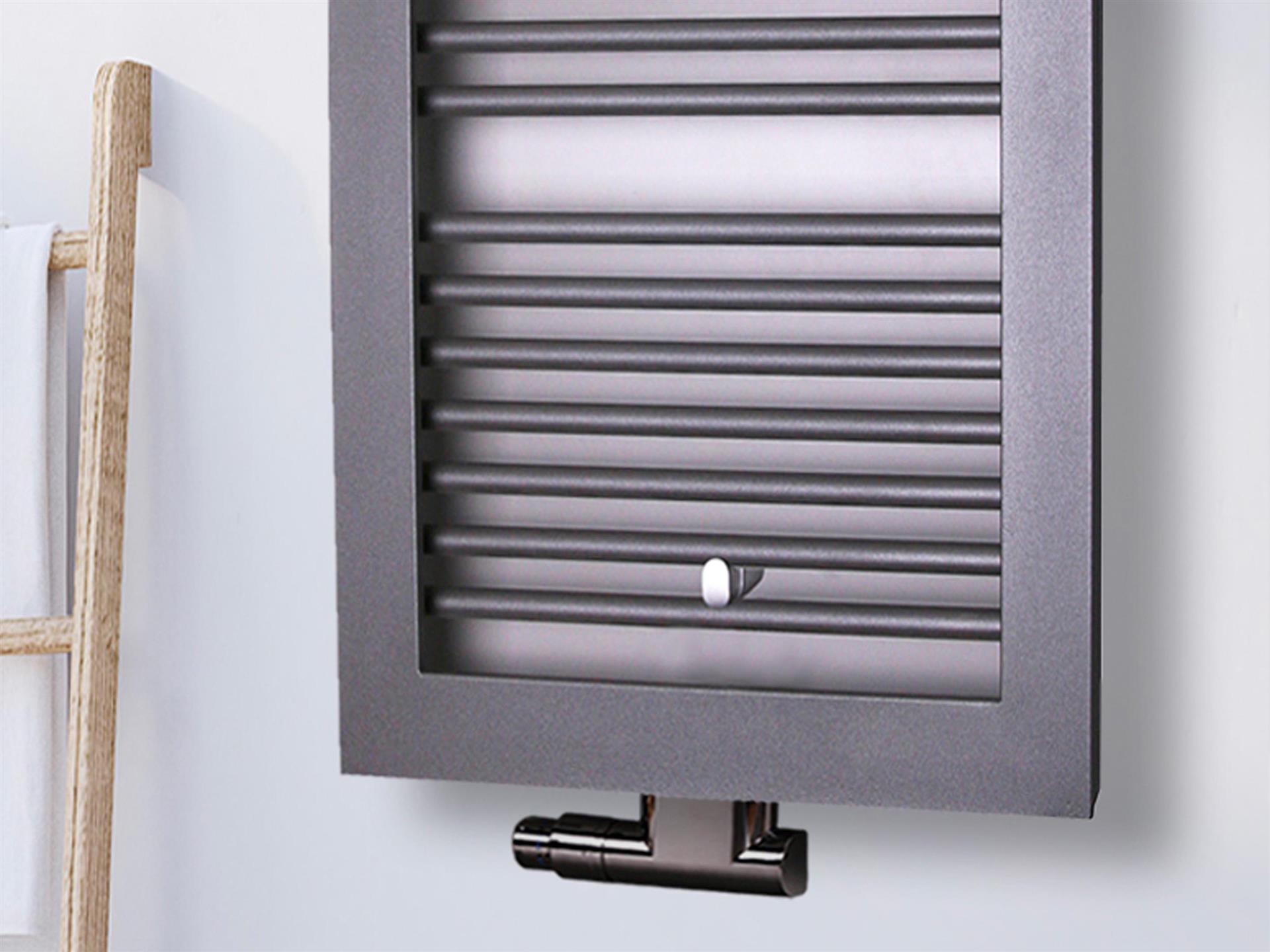 BADHEIZKÖRPER Design Window 1 77x60cm 590 Watt anthrazit moonstone SZAGATO Designheizkörper Handtuchheizkörper mit Mittelanschluss Handtuchwärmer