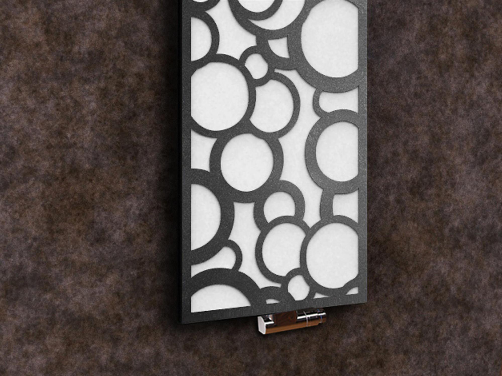 BADHEIZKÖRPER Design Kreta 2 120x47cm 799Watt weiß anthrazit - moonstone (+1 Halter 50mm) SZAGATO Designheizkörper mit Mittelanschluss Handtuchwärmer