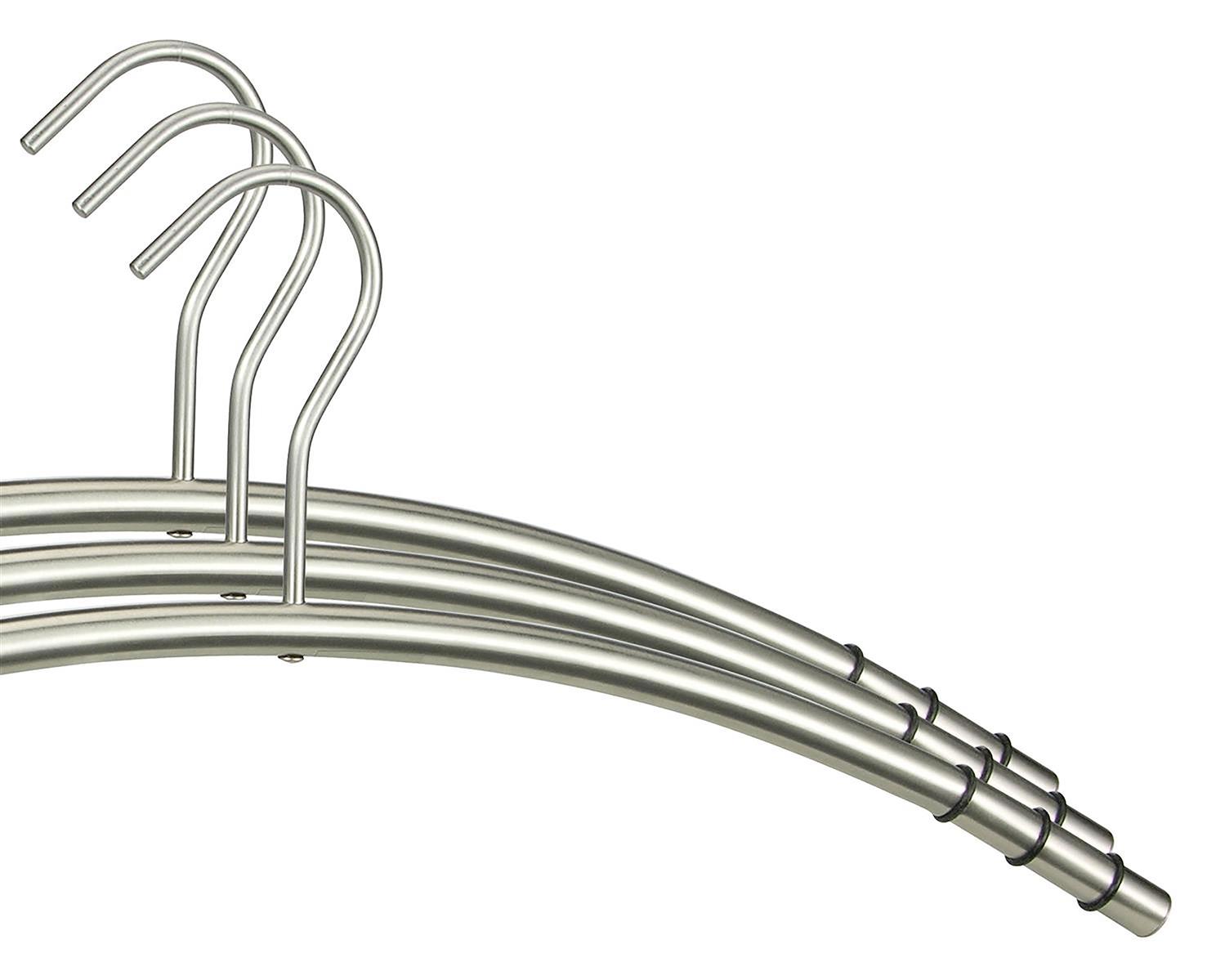 Kleiderbügel Edelstahl VE=6 Stück SZAGATO Edelstahl Kleiderbügel modern Hosenbügel Design Kleiderbügel Metall Hänger Garderobenbügel hochwertig