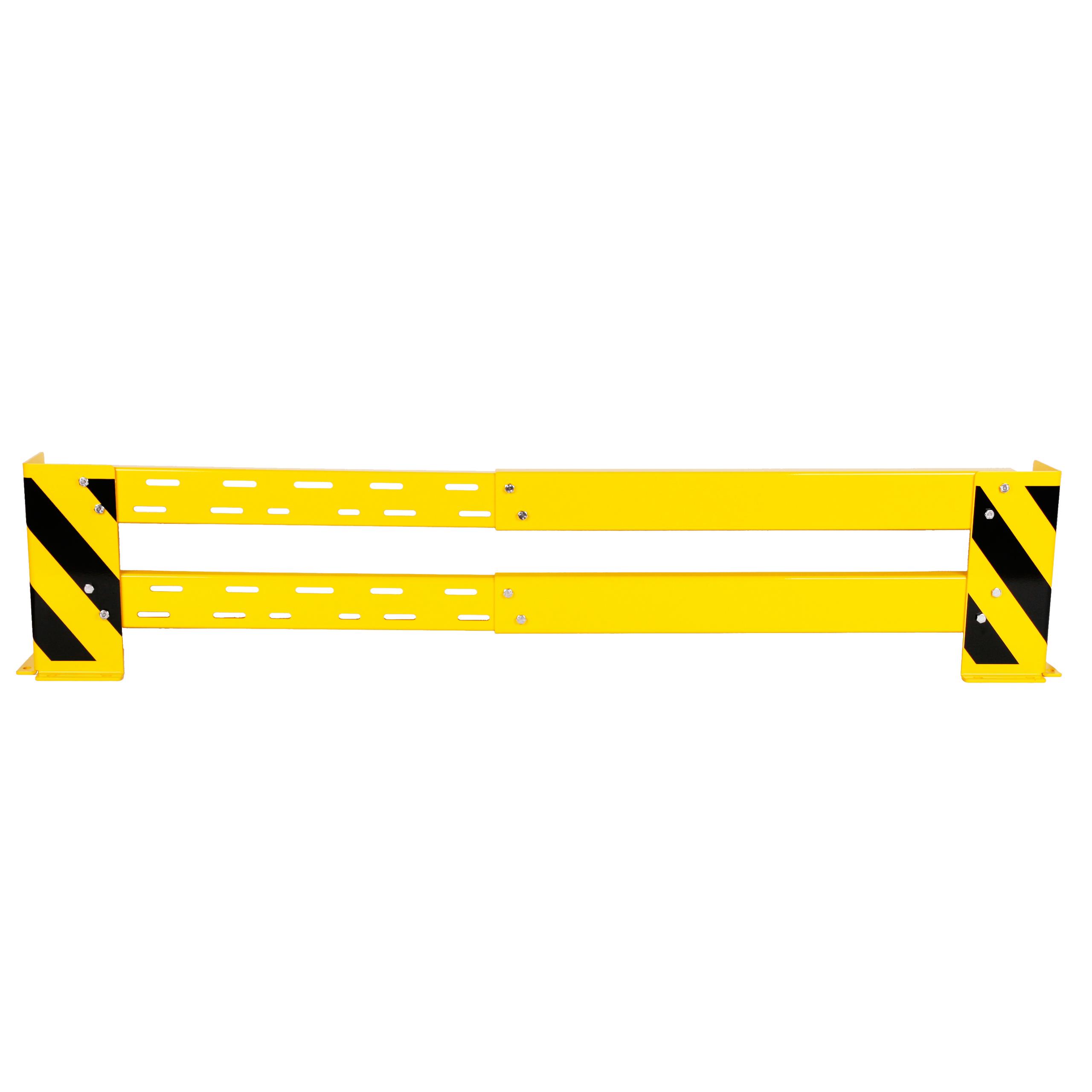 Rammschutz Planke SET (3 Stück) 115-203cm +6 Rammschutze +24 Dübel SZAGATO Rammschutz Balken Regal Anfahrschutz Regale Rammschutzbügel Rammschutzecke