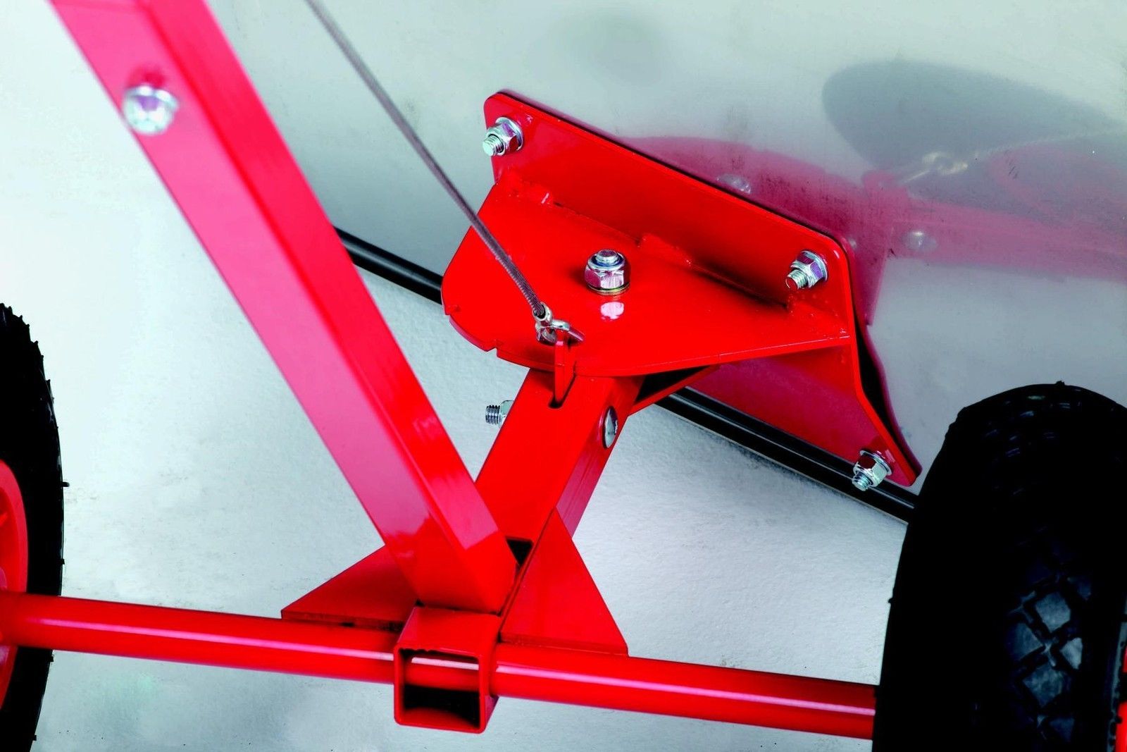 Schneeräumer mit Rädern / Schneefuchs 119x73x38cm Edelstahl SZAGATO Made in Germany Schneeschieber mit Rädern Schneeschieber auf Rädern mit Rad