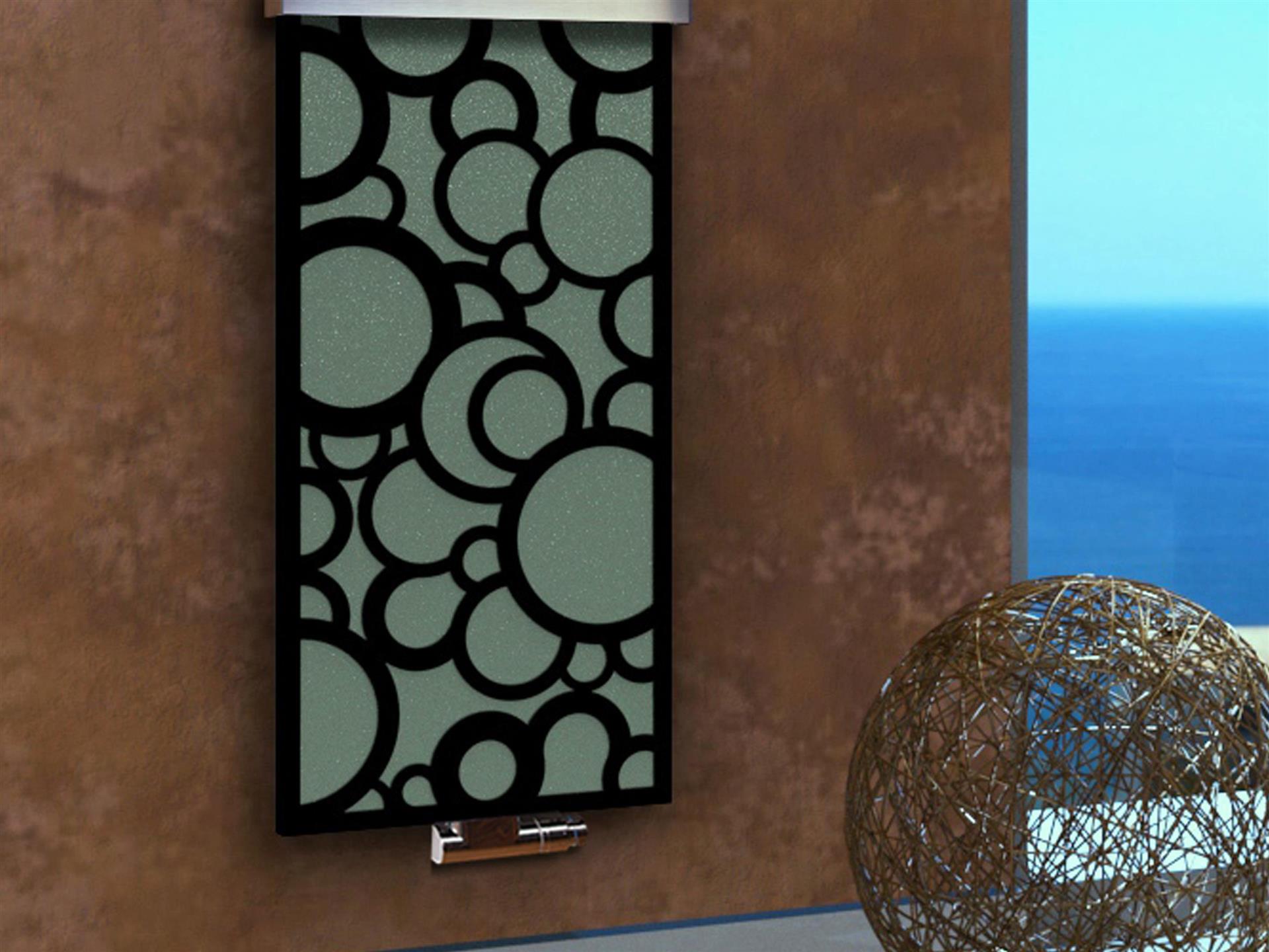 BADHEIZKÖRPER Design Kreta 3 180x47cm 1118 Watt schwarz (+2 Halter 50mm) SZAGATO Designheizkörper Handtuchheizkörper Mittelanschluss Handtuchwärmer