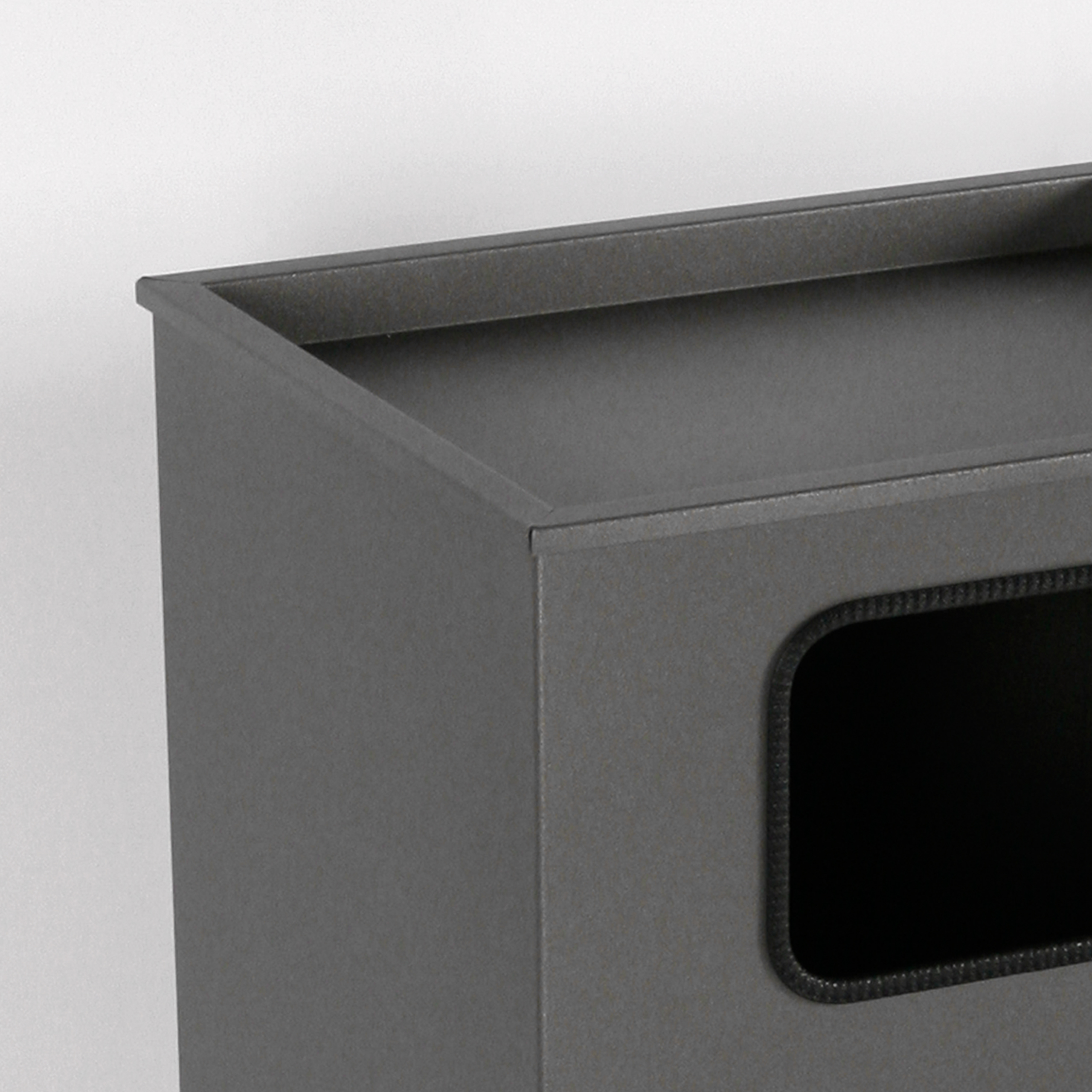 Aschenbecher mit Mülleimer Classic 62x40x33cm 28 ltr. grau inkl. Inneneimer SZAGATO Standascher Aschenbecher Abfalleimer Mülleimer mit Aschenbecher