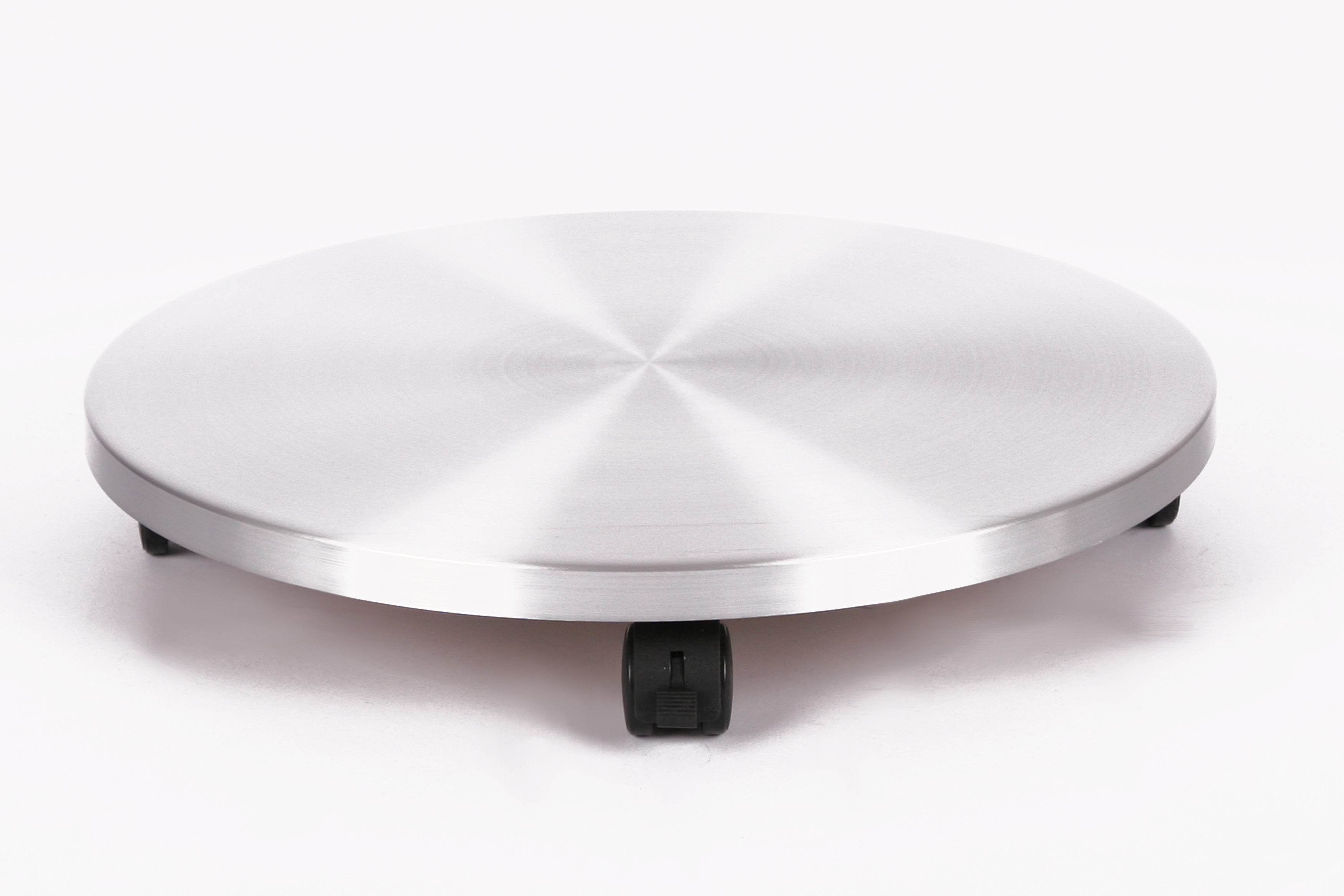 Rollbrett Pflanzenroller Ø46cm ALU 100kg Bürorollen + Bremse SZAGATO Made in Germany Blumenuntersetzer Möbelroller Blumenroller Transportroller