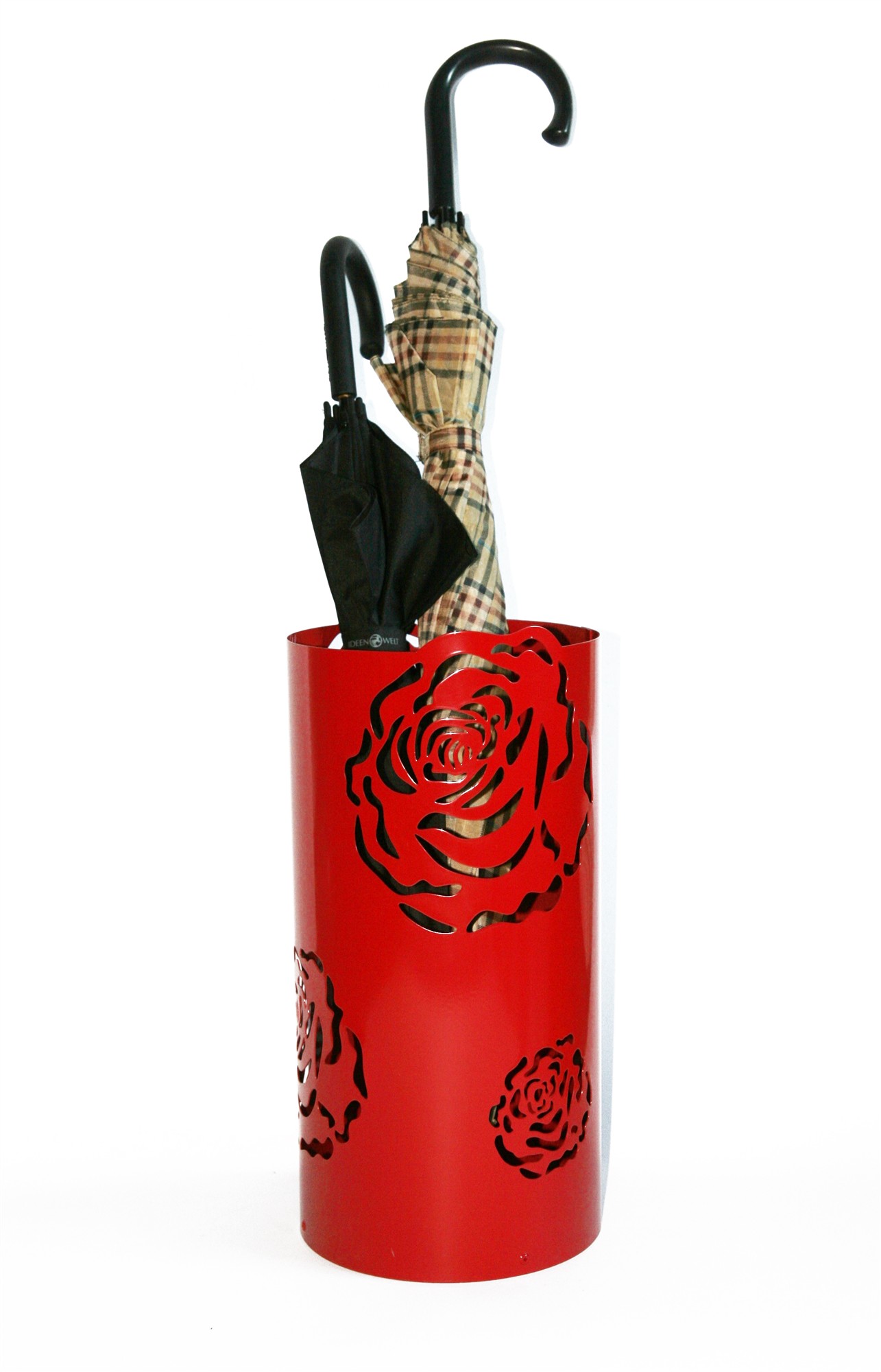 Schirmständer Design Rose 49xØ23cm rot SZAGATO Made in Germany moderner Regenschirmständer groß Schirmhalter Regenschirmhalter Design