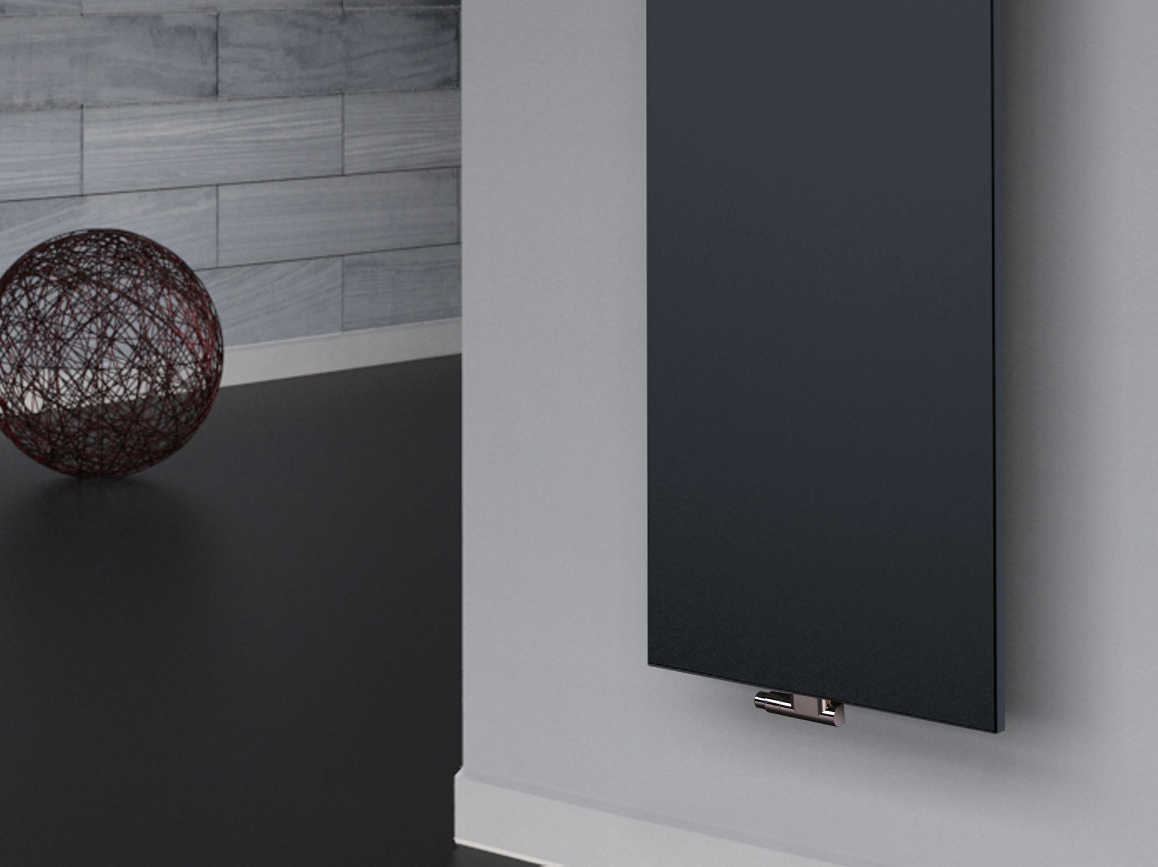 BADHEIZKÖRPER Design Mirror Steel 3 180x47cm 1118 Watt anthrazit (+2 Halter 50mm) SZAGATO Designheizkörper Handtuchheizkörper mit Mittelanschluss