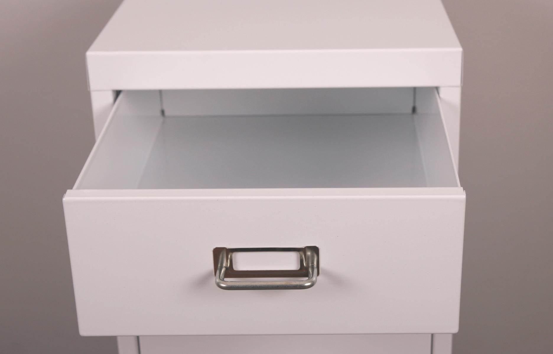 Schubladenschrank Metall 6 Schubladen HxBxT 66x28x40cm weiß SZAGATO Schubladen-Container Büroschrank Werkzeugschrank Aufbewahrungsschrank