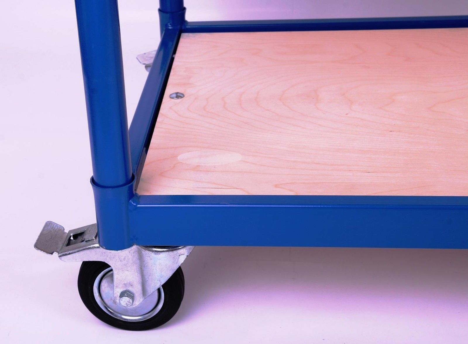 250 kg PROFI Schiebebügelwagen 100x50cm blau 2 Schiebebügel blau SZAGATO Plattformwagen Tischwagen Schiebebügelwagen Rollwagen Rollregal Professional