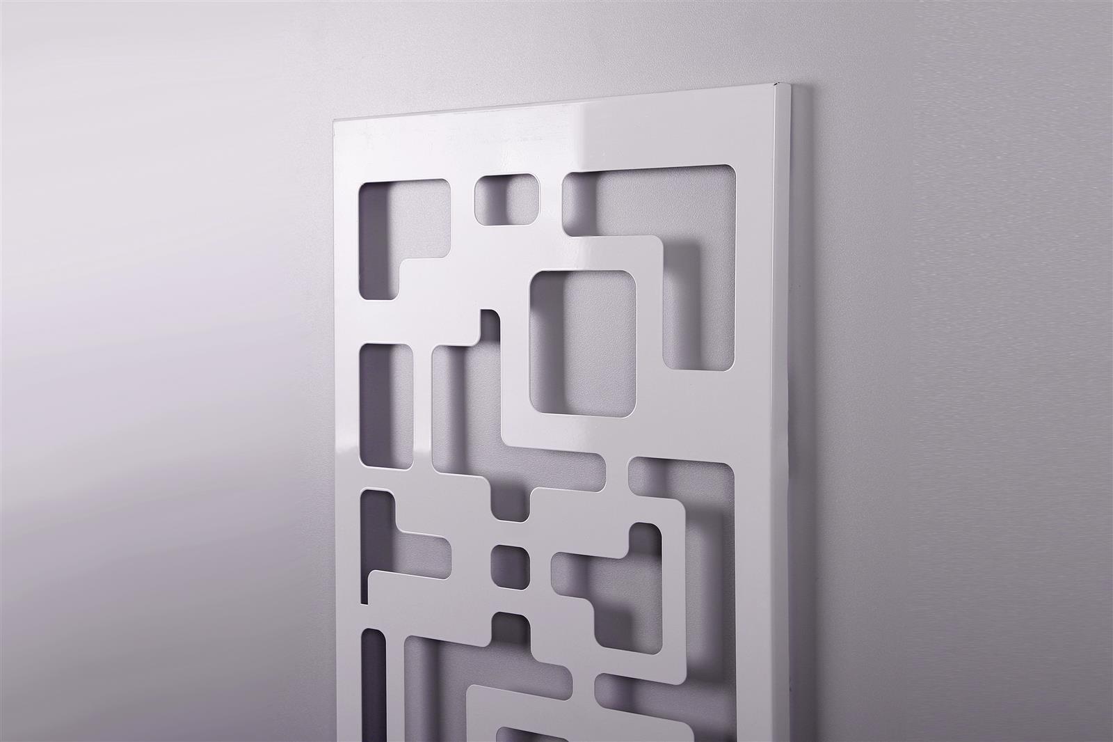 Wandgarderobe Design Downtown 140x40cm weiß SZAGATO Made in Germany Garderobenpaneel Garderobenleiste Garderobenleisten Flurgarderobe Garderobe Flur