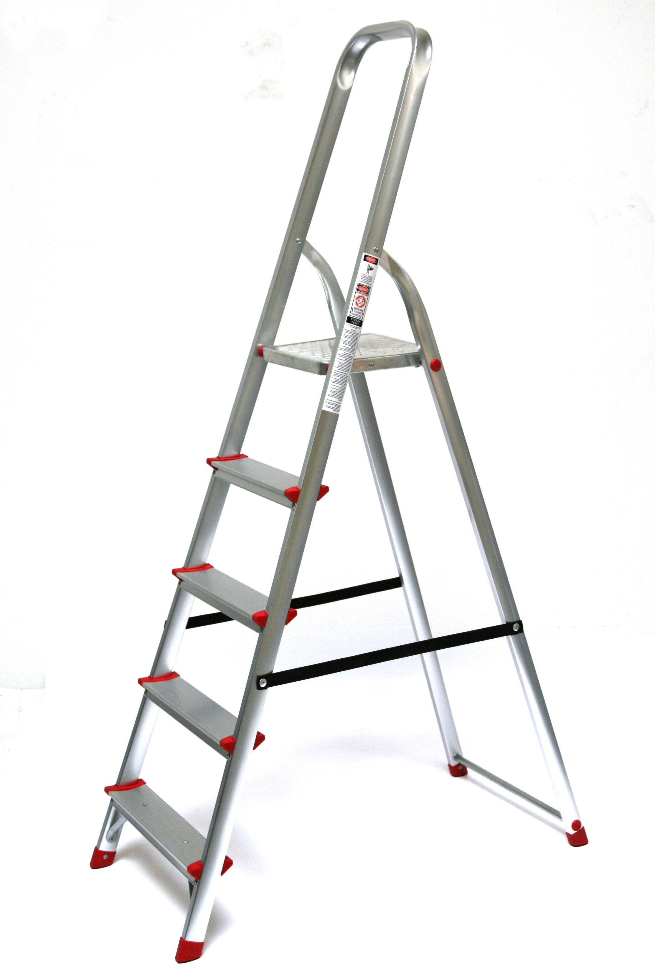 Stehleiter 5 Stufen 180x48cm Alu SZAGATO 5 Stufen Leiter Alu Stehleiter 5-stufig Bockleiter 5 Stufen Haushaltsleiter 5 Stufen Alu Stehleiter 5 Stufen