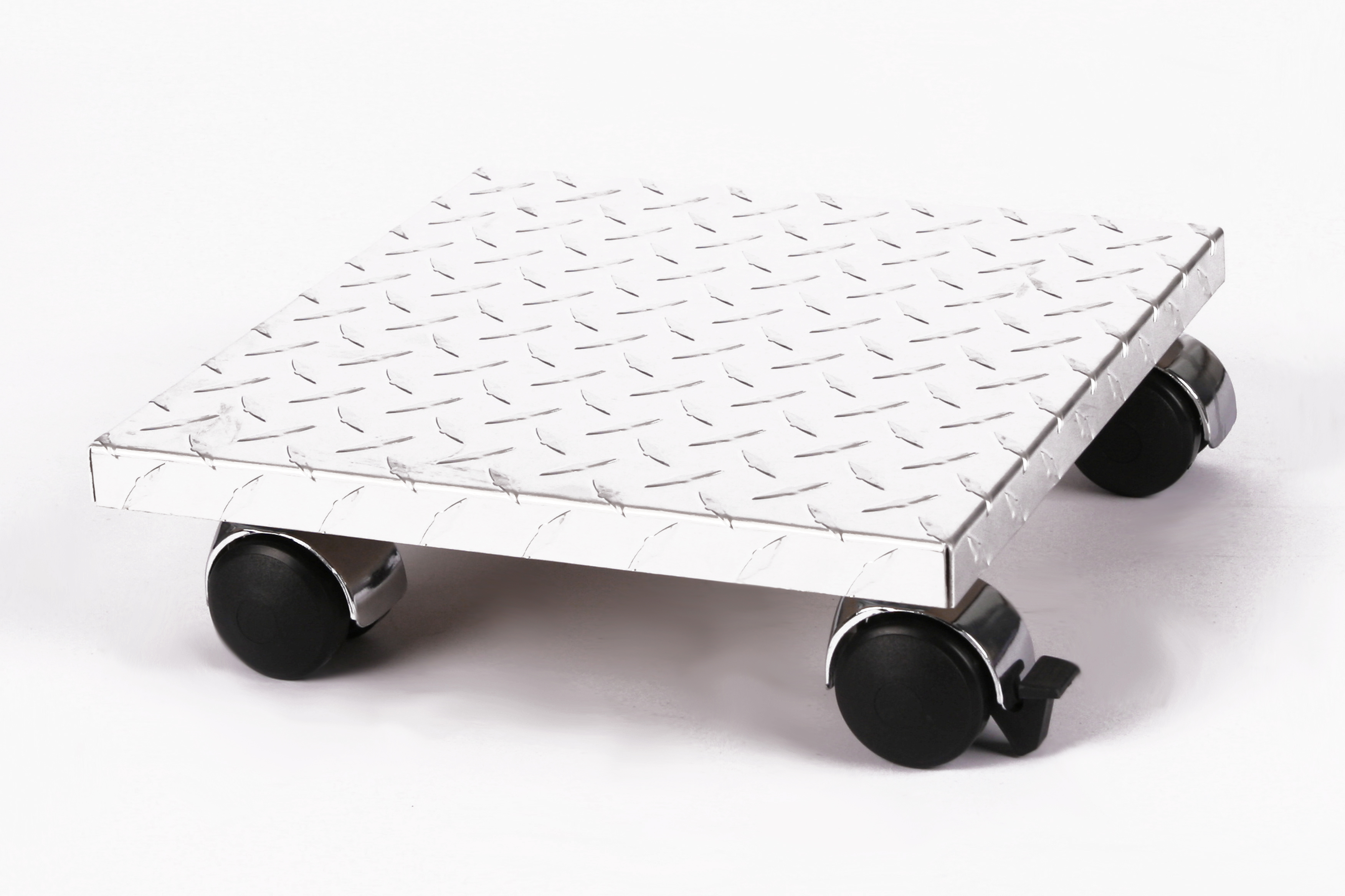 Rollbrett Pflanzenroller 30x30cm ALU 120kg Chromrollen + Bremse SZAGATO Made in Germany Blumenuntersetzer Möbelroller Blumenroller Transportroller