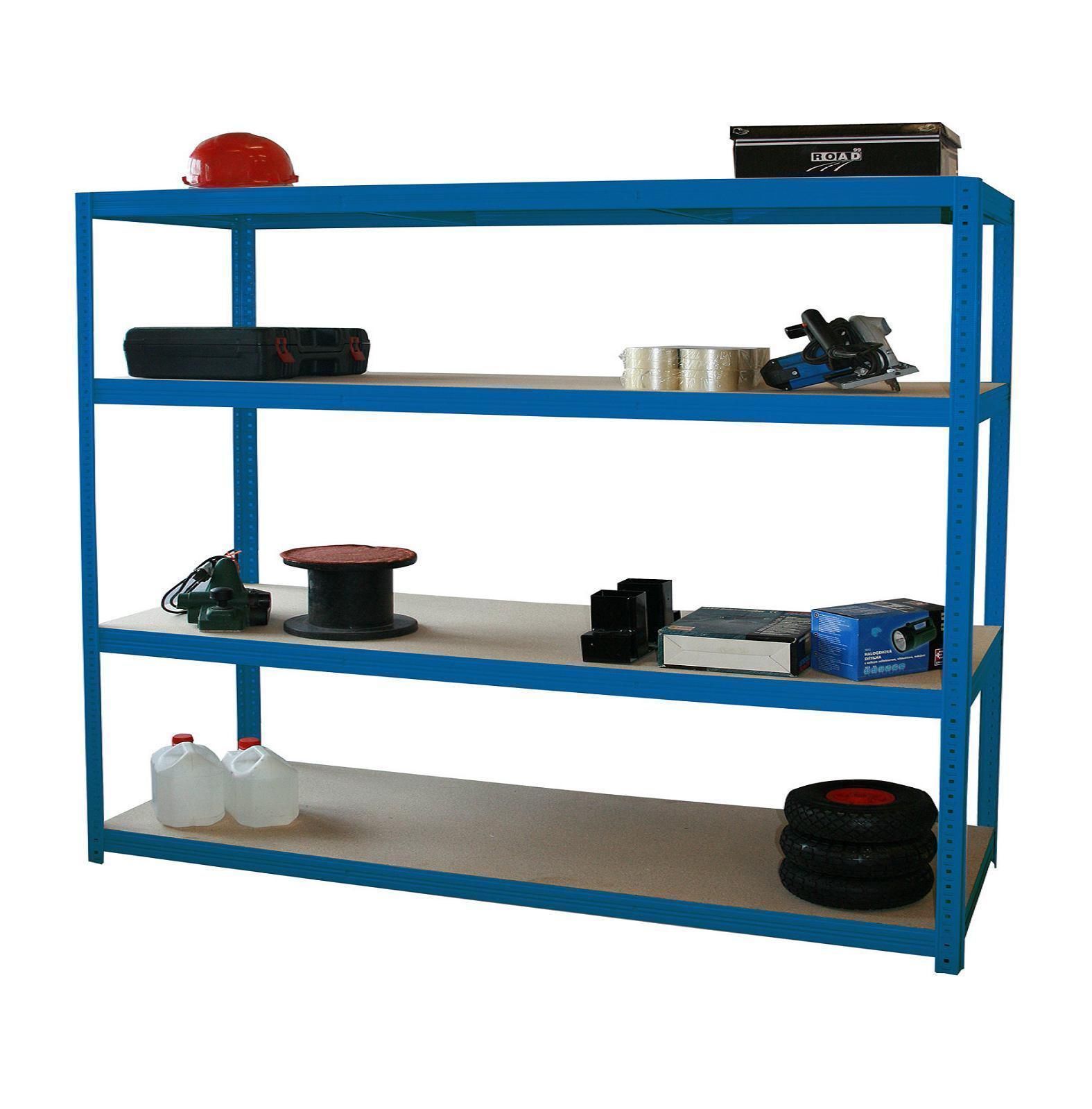 Weitspannregal 350 kg Profi HxBxT 160x150x60cm blau SZAGATO Weitspann Regal 60 cm Lagerregale Fachbodenregal Lagerregal Schwerlastregal Regalsystem