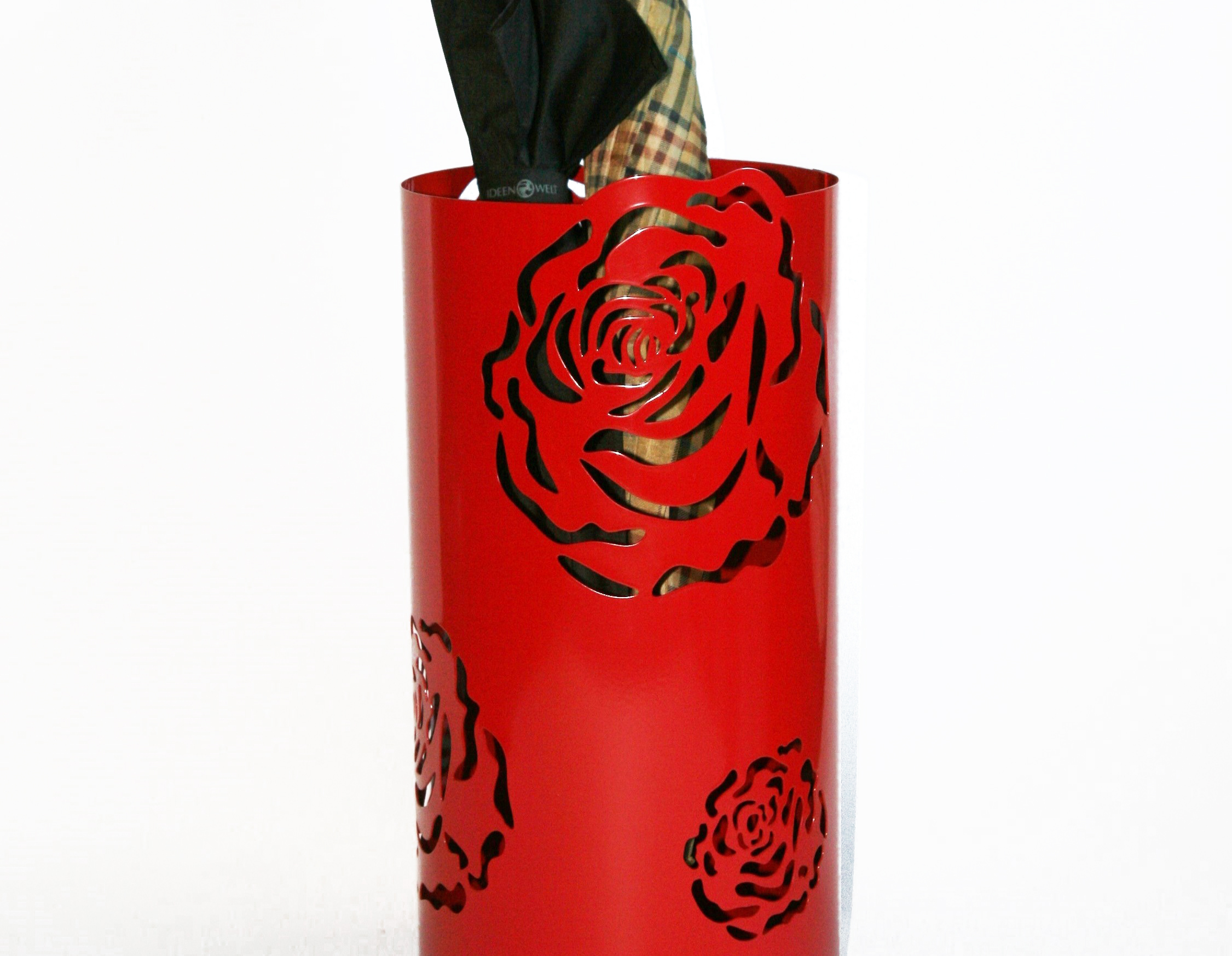 Schirmständer Design Rose 49xØ23cm rot SZAGATO Made in Germany moderner Regenschirmständer groß Schirmhalter Regenschirmhalter Design