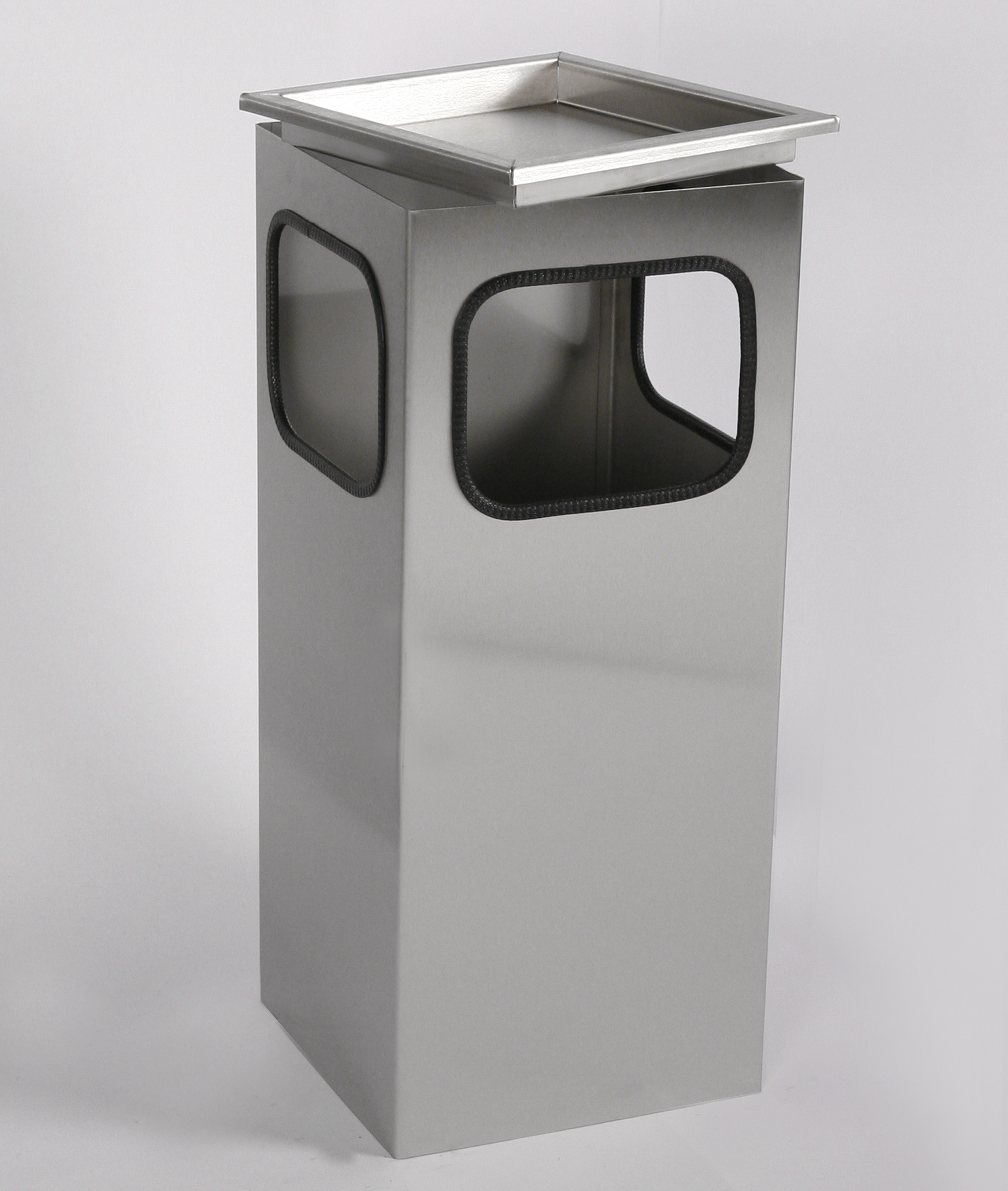 Abfall- Aschenbecher Standascher Classic Edelstahl 63x25x25cm SZAGATO Aschenbecher groß Stand-Aschenbecher außen Aschenbecher stehend