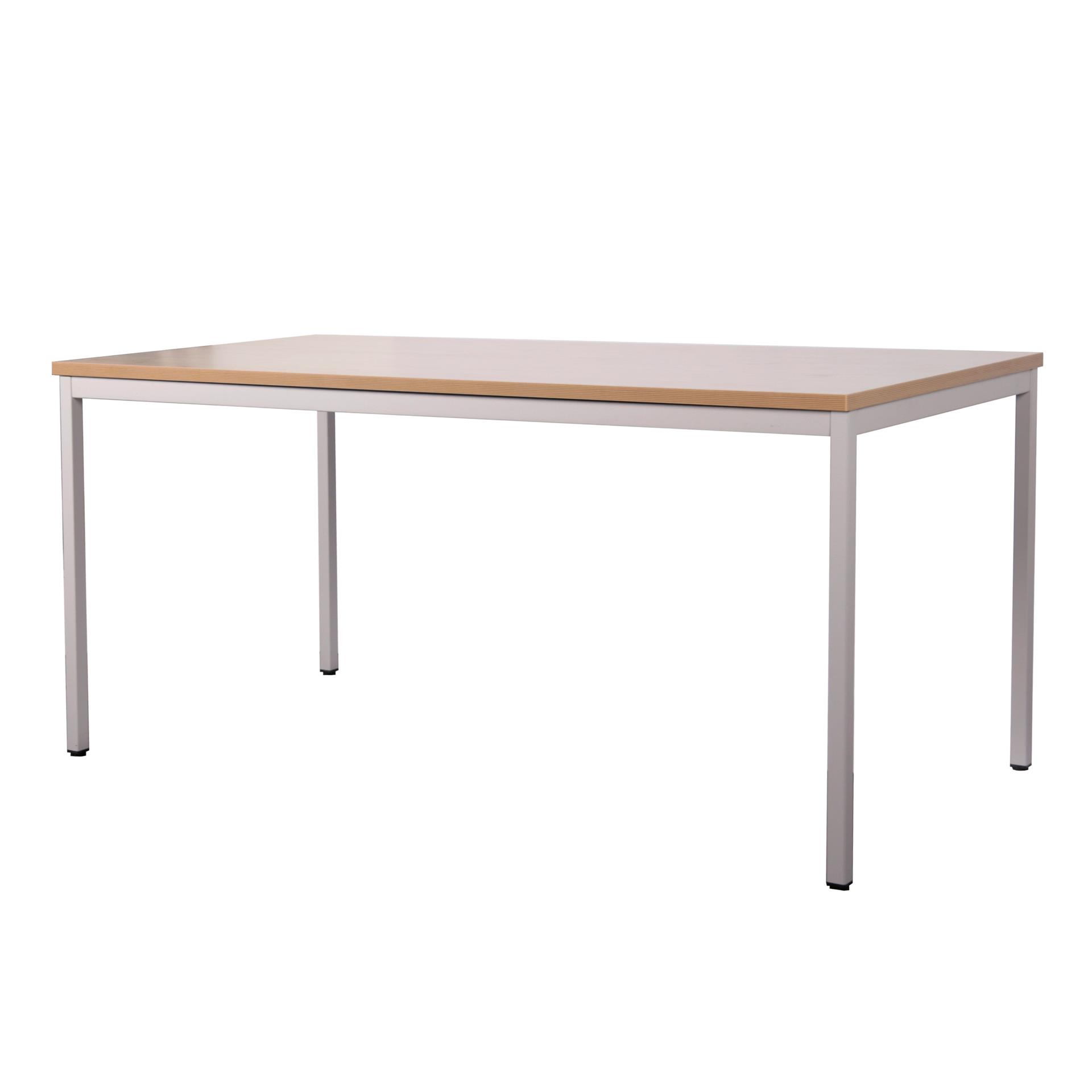 Schreibtisch Stahl LxB 160x80cm Ahorn SZAGATO Made in Germany Schreibtisch höhenverstellbar Arbeitstisch Bürotisch Druckertisch Computertisch