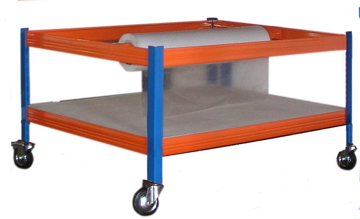 Packtisch 300 kg Profi 2 HxBxT 150x180x120cm SZAGATO inkl. Rollwagen 55x80x120cm blau - orange Verpackungstisch Verpackungsstation Pakete Pakettisch Packtisch 300 kg Profi 2 HxBxT 150x180x120cm SZAGATO inkl. Rollwagen 55x80x120cm blau - orange Verpackungstisch Verpackungsstation Pakete Pakettisch