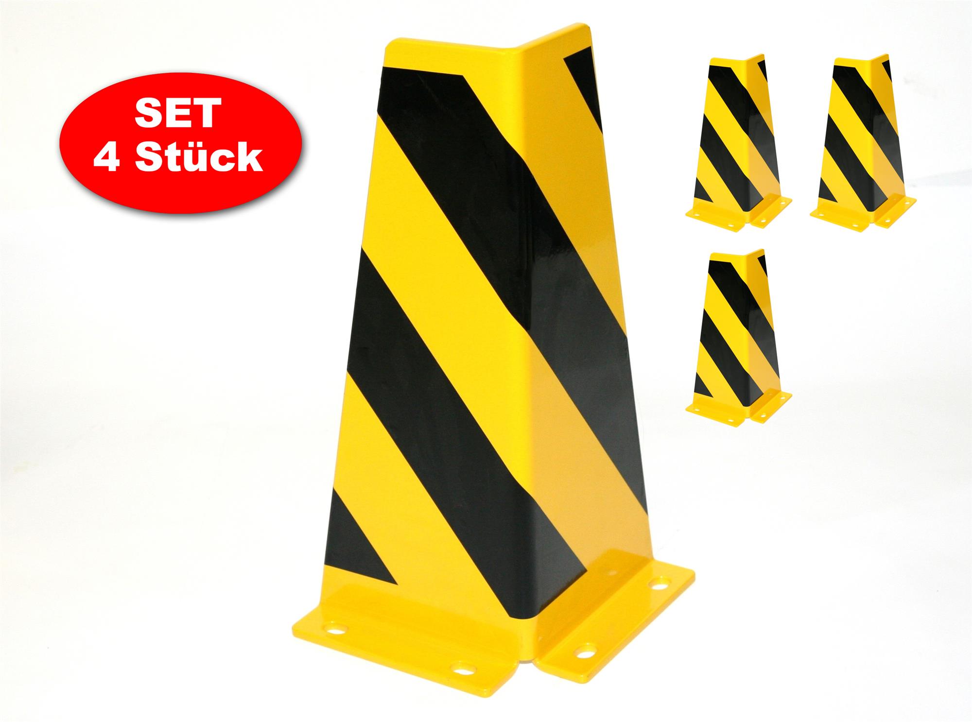 Rammschutz SET (4 Stück) 400x165x165x5 mm konisch SZAGATO Regal Anfahrschutz Regale Rammschutzbügel Rammschutze Anfahrschutze Rammschutzecke