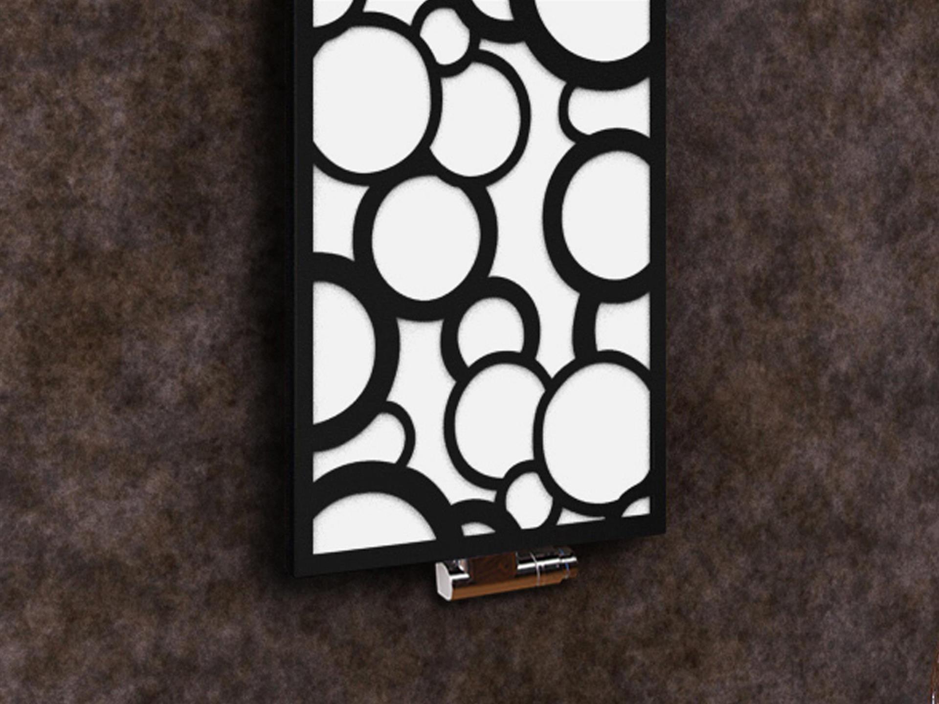 BADHEIZKÖRPER Design Kreta 2 120x47cm 799 Watt weiß schwarz +1 Halter 15mm SZAGATO Designheizkörper Handtuchheizkörper Mittelanschluss Handtuchwärmer