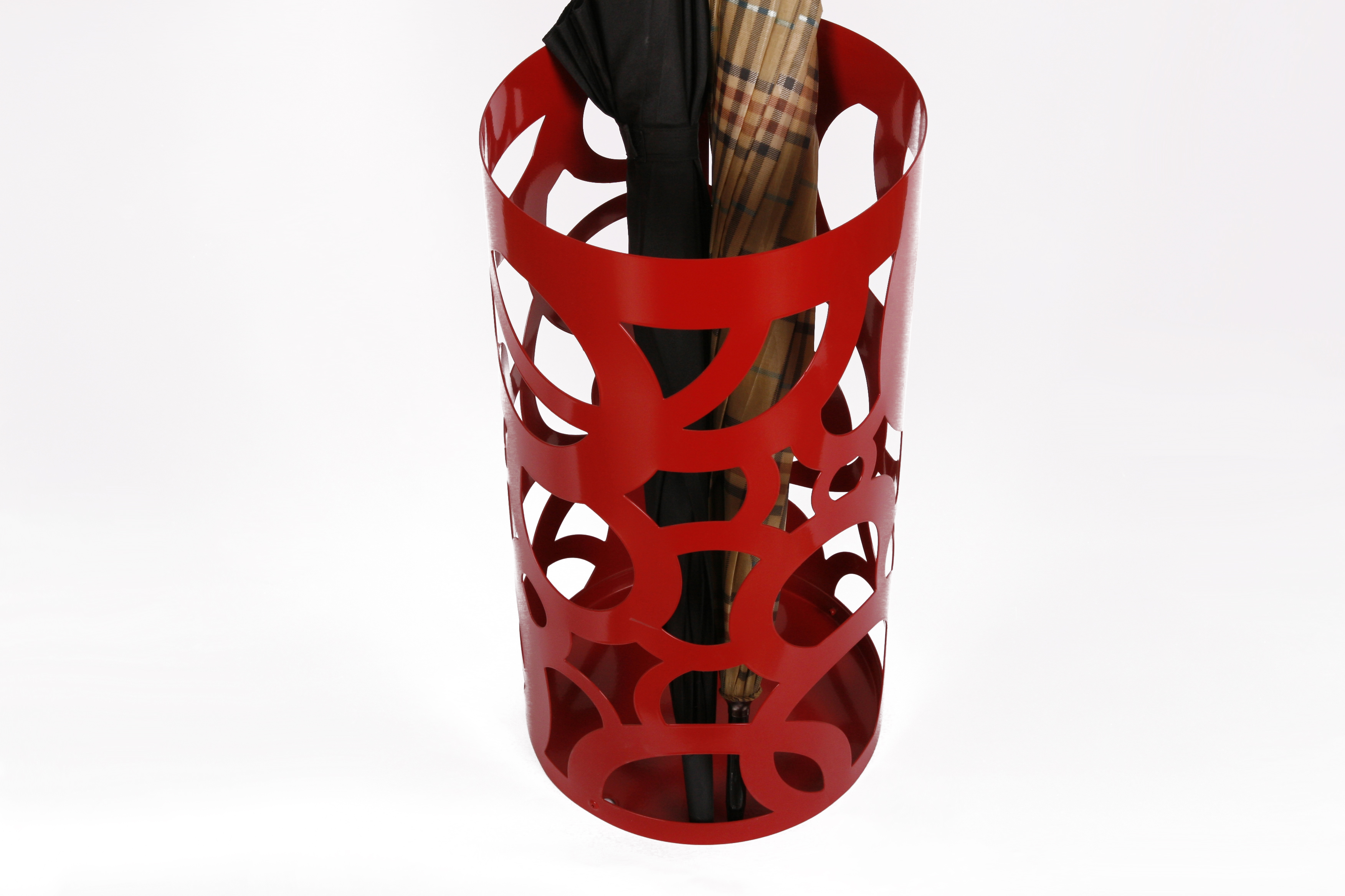 Schirmständer Design Circle 49xØ23cm rot SZAGATO Made in Germany moderner Regenschirmständer groß Schirmhalter Regenschirmhalter Design