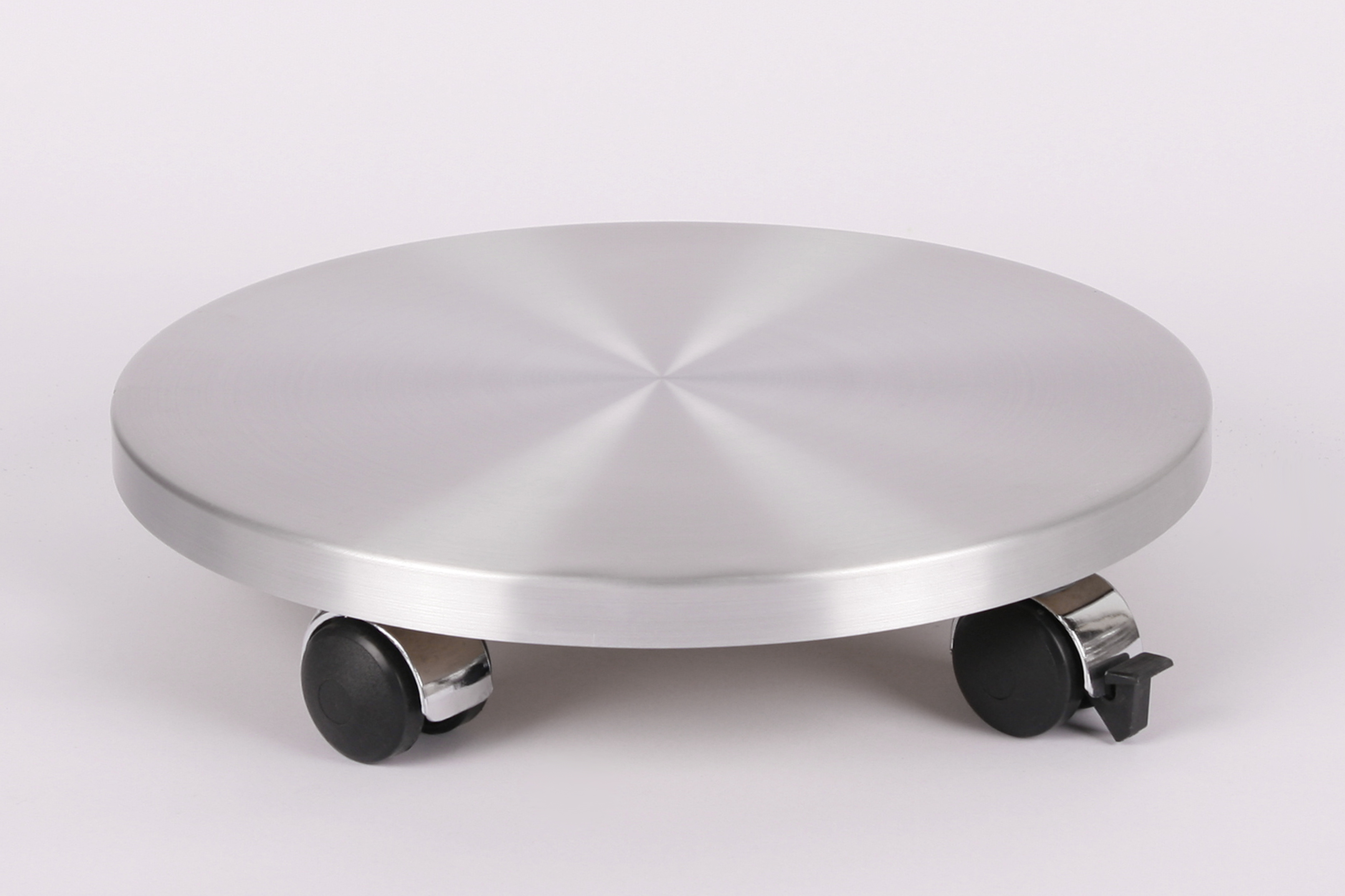 Rollbrett Pflanzenroller Ø30cm ALU 120kg Chromrollen + Bremse SZAGATO Made in Germany Blumenuntersetzer Möbelroller Blumenroller Transportroller