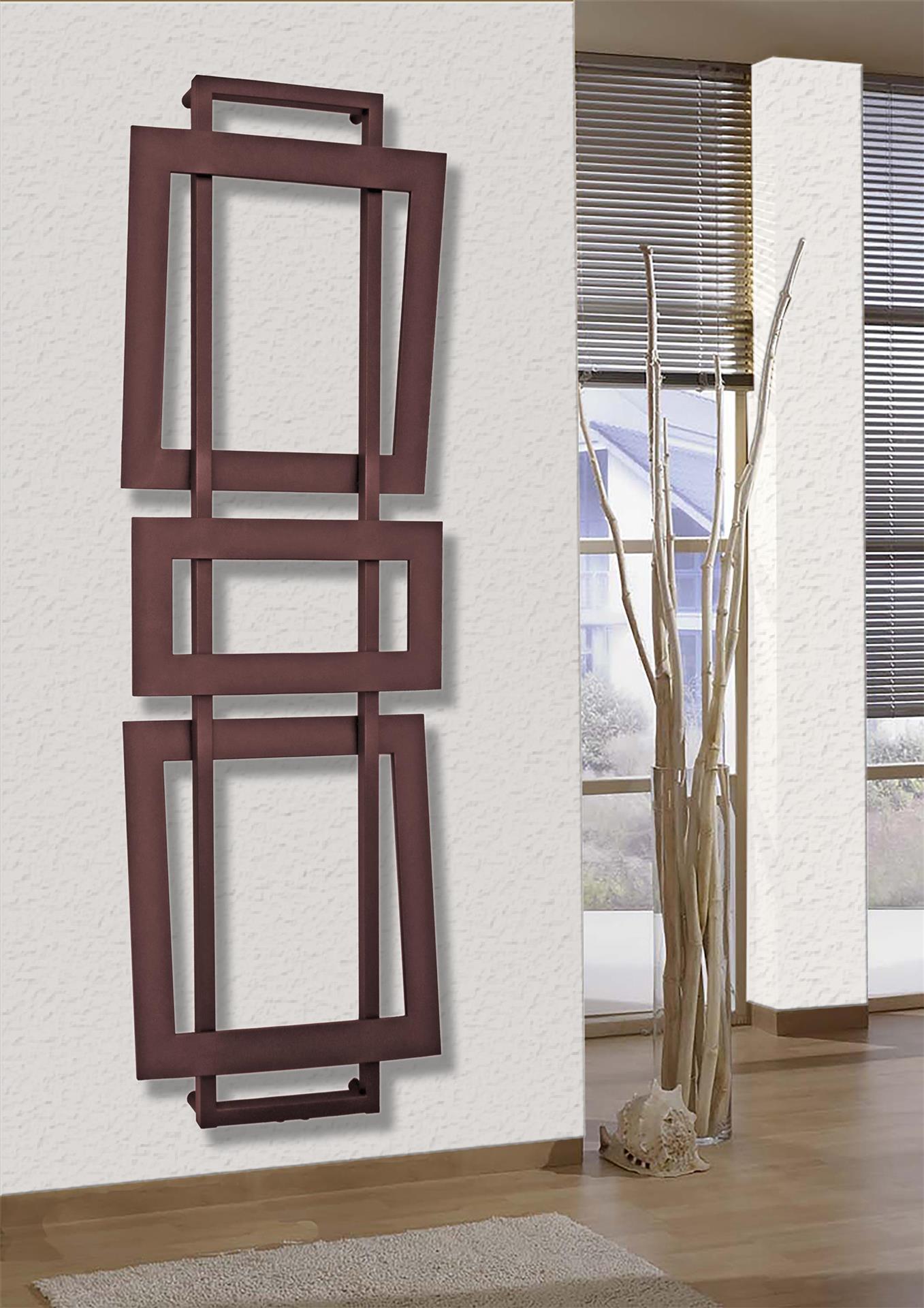 BADHEIZKÖRPER Design ART I 180x60cm 1019 Watt braun SZAGATO Paneelheizkörper Designheizkörper Handtuchheizkörper mit Mittelanschluss Handtuchwärmer