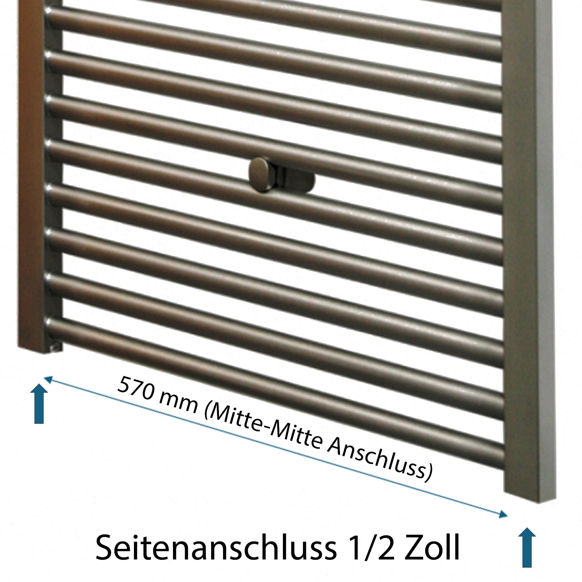 BADHEIZKÖRPER Design Hamburg 3 177 x 60 cm, 1118 Watt SZAGATO Design Heizkörper Handtuchheizkörper Seitenanschluss Handtuchwärmer mit Seitenanschluss #1