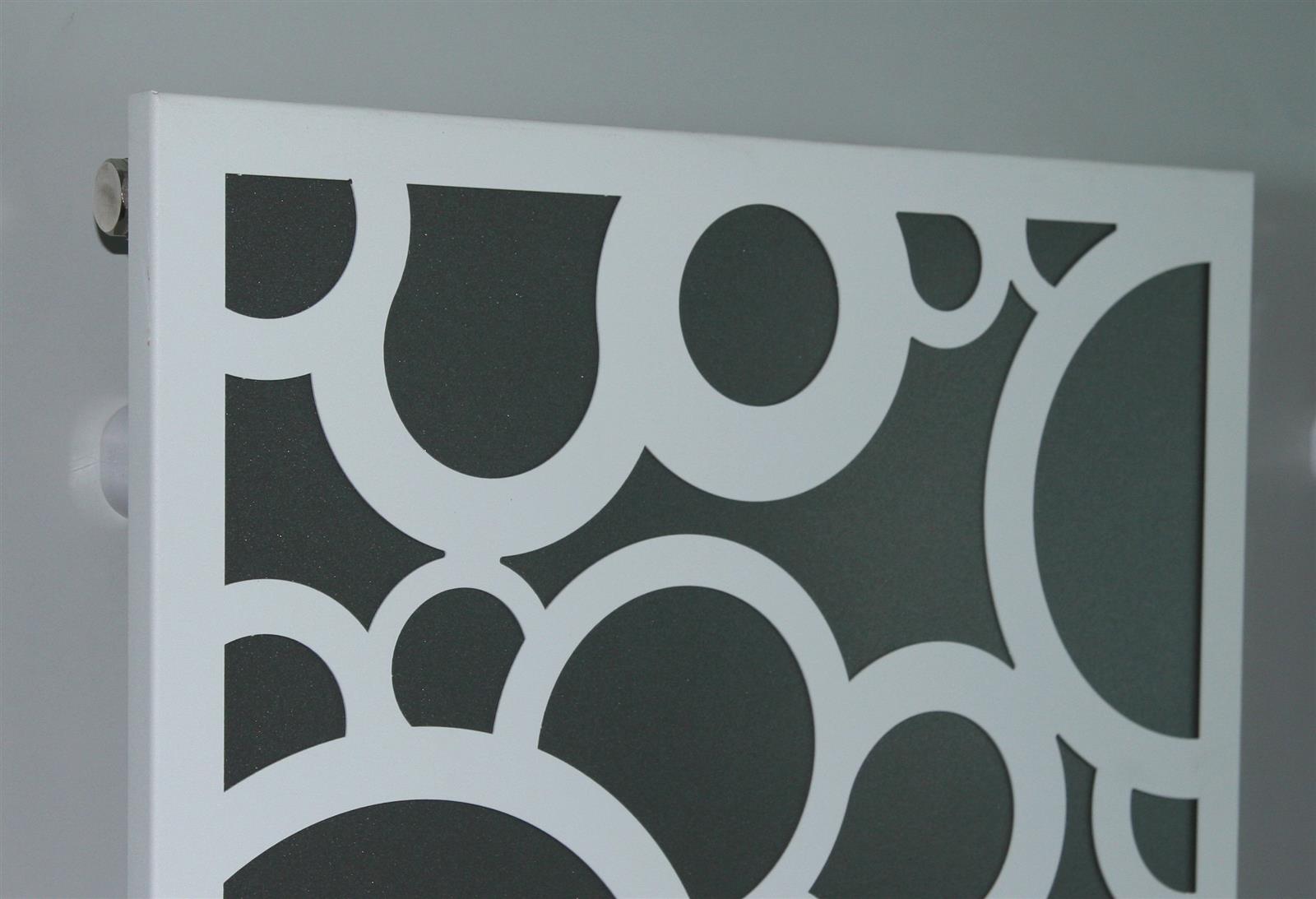 BADHEIZKÖRPER Design Kreta 3 180x47cm 1118 Watt anthrazit moonstone weiß (+1 Halter 15mm) SZAGATO Designheizkörper mit Mittelanschluss Handtuchwärmer