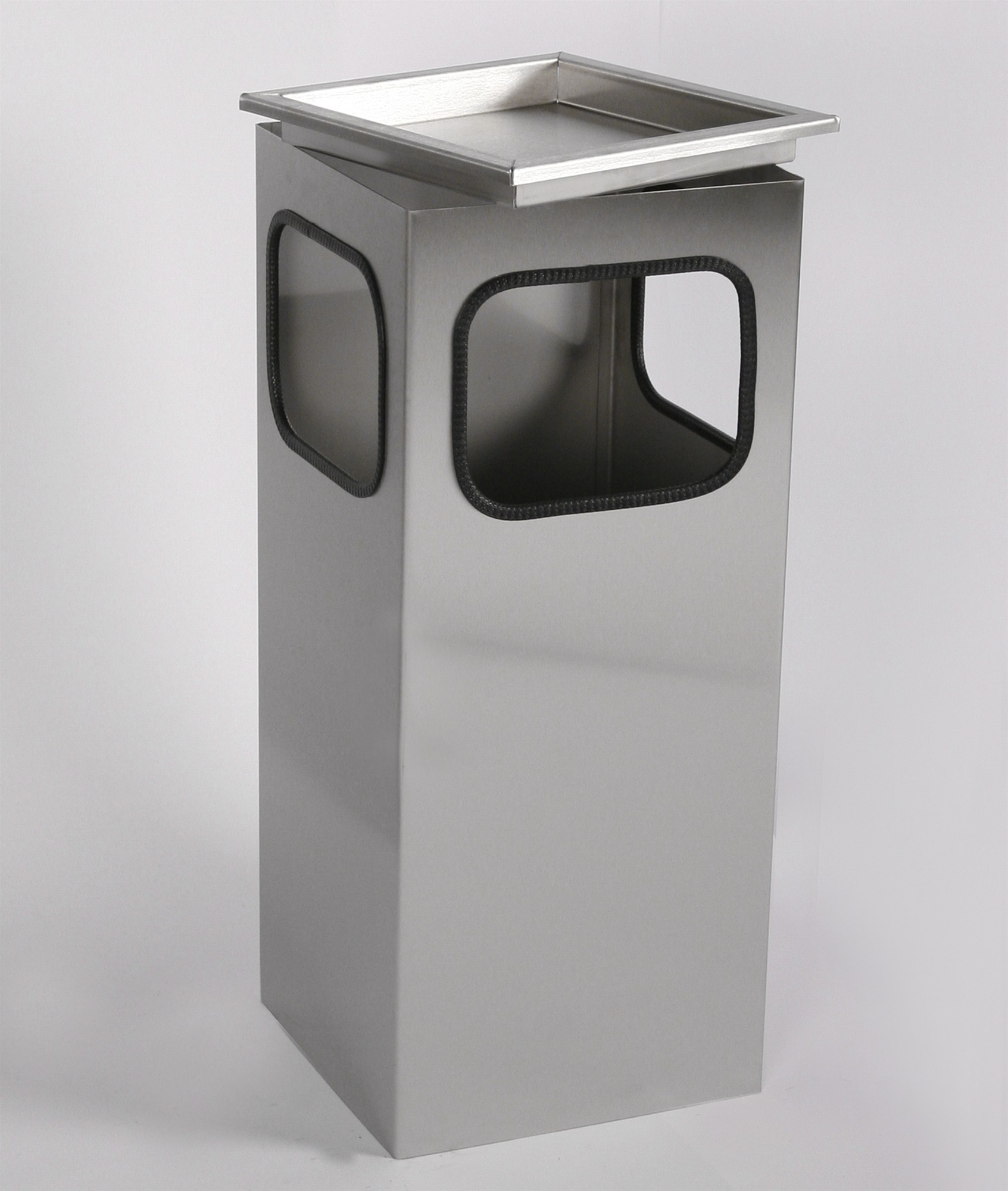 Abfall- Aschenbecher Standascher Classic Edelstahl 63x25x25cm SZAGATO Aschenbecher groß Stand-Aschenbecher außen Aschenbecher stehend