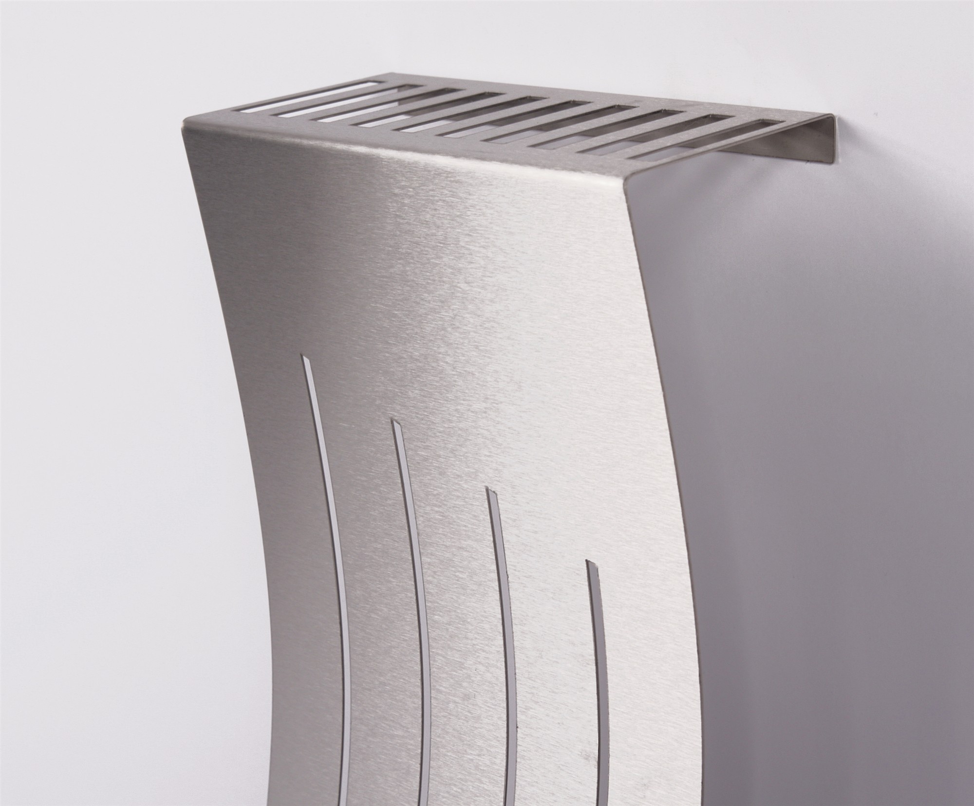 Heizkörperverkleidung 60 x 20cm Design Wave Edelstahl (1 Stück) SZAGATO Heizungsverkleidung Verkleidung Heizkörper Abdeckung für Heizkörper