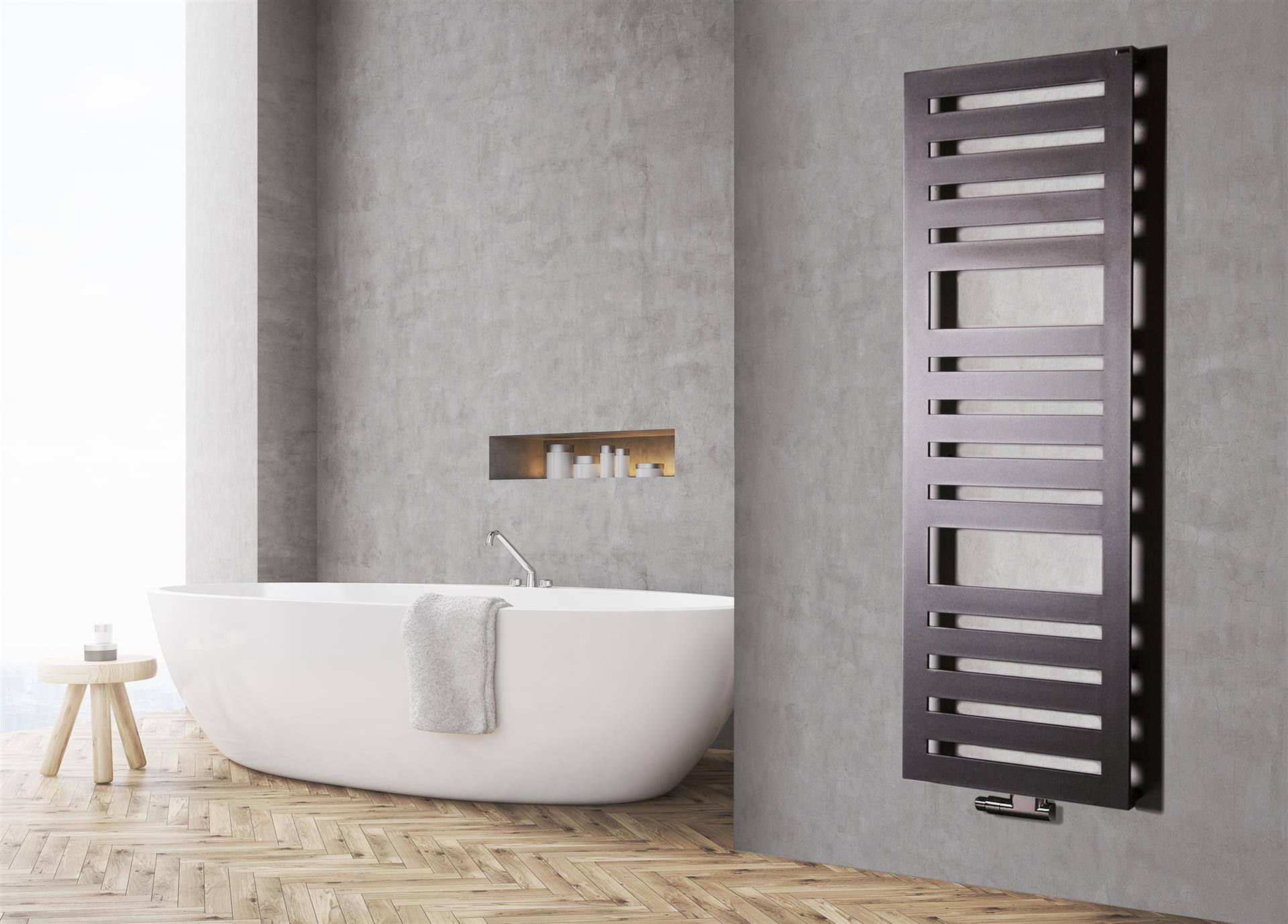 BADHEIZKÖRPER Design Zebra 3 175x60cm 1302 Watt anthrazit moonstone SZAGATO Designheizkörper Handtuchheizkörper mit Mittelanschluss Handtuchwärmer