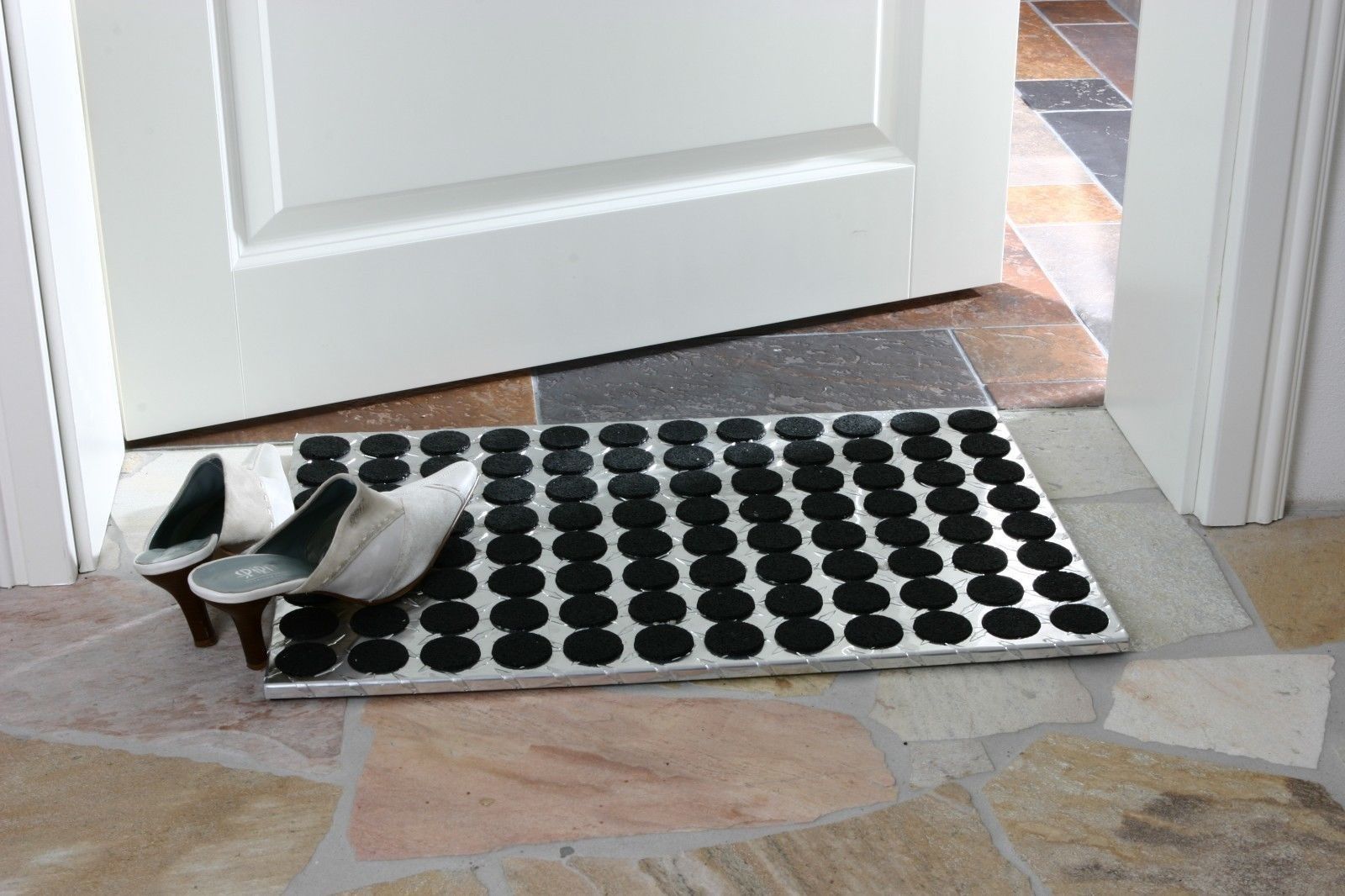 Fußmatte ALUMINIUM SZAGATO 60x40cm eckig glänzend SZAGATO Made in Germany Fussmatte Alu Fussmatte außen Schuhabstreifer Fussabtreter